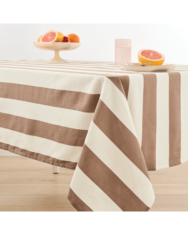 Extra Large Mocha Stripe Tablec