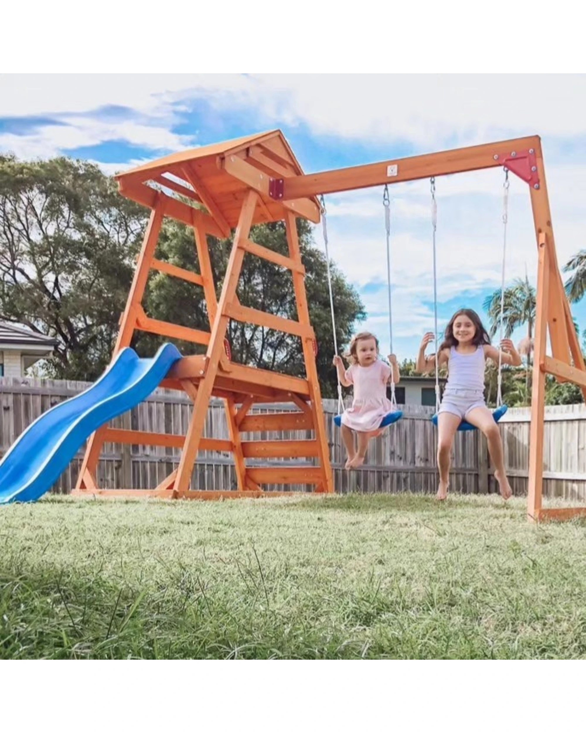 7 Hide & Seek Kids Milo Swing Set with Slide & Climbing Wall - Pearl - Grey, 7 of 7