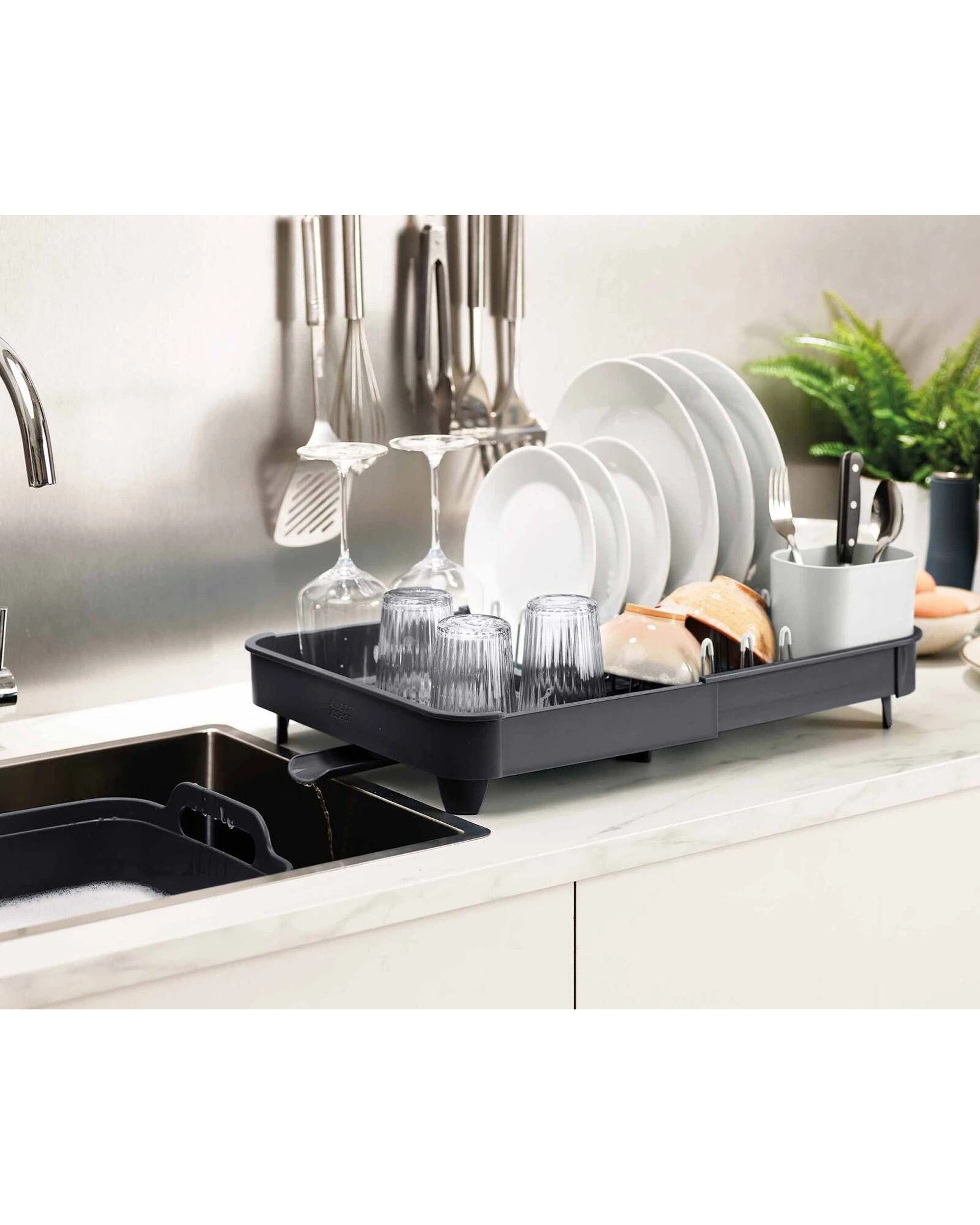 5 Joseph Joseph Extend Expandable Dish Rack Grey 85040, 5 of 9