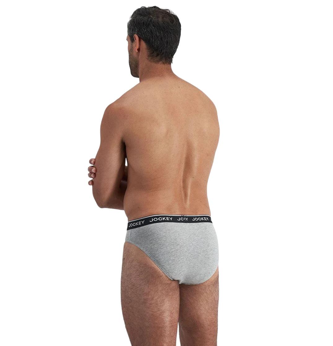5 Jockey 16 Pack Elastic Cotton Brief Underwear BLACK/GREY, 5 of 9