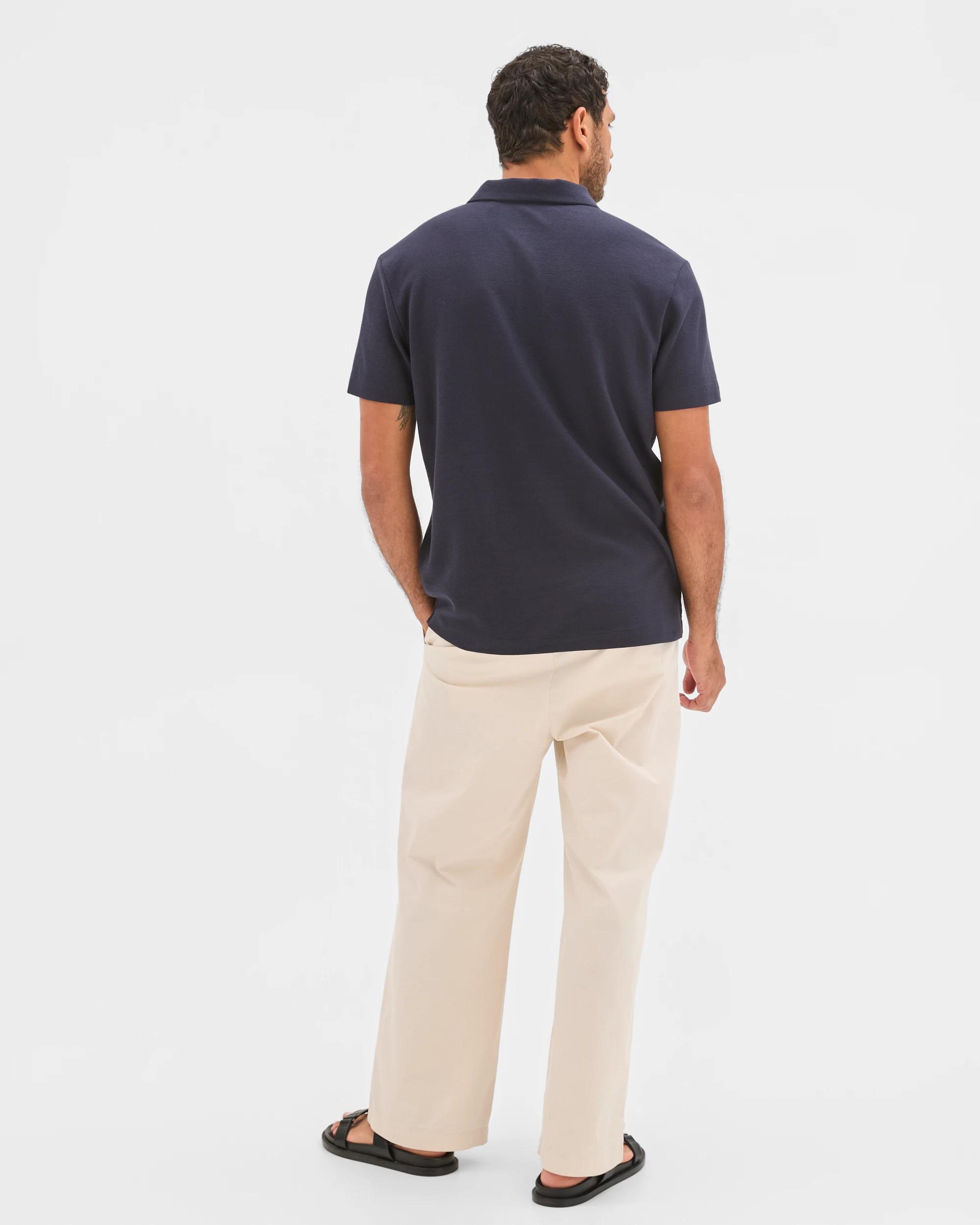 4 Target Australian Cotton Textured Fashion Polo Top NAVY, 4 of 4