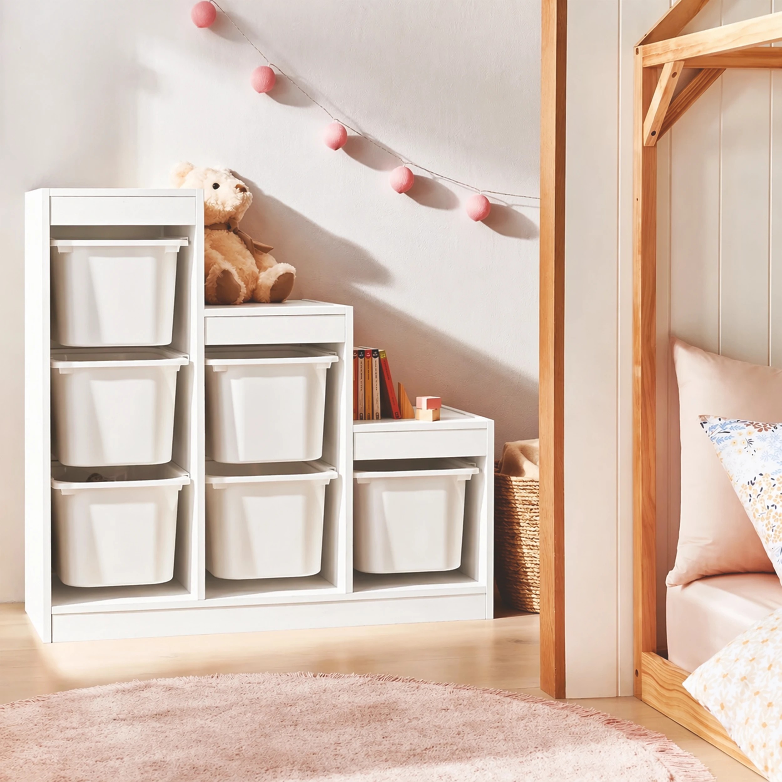 1 6 Tub Tiered Unit - White, 1 of 8