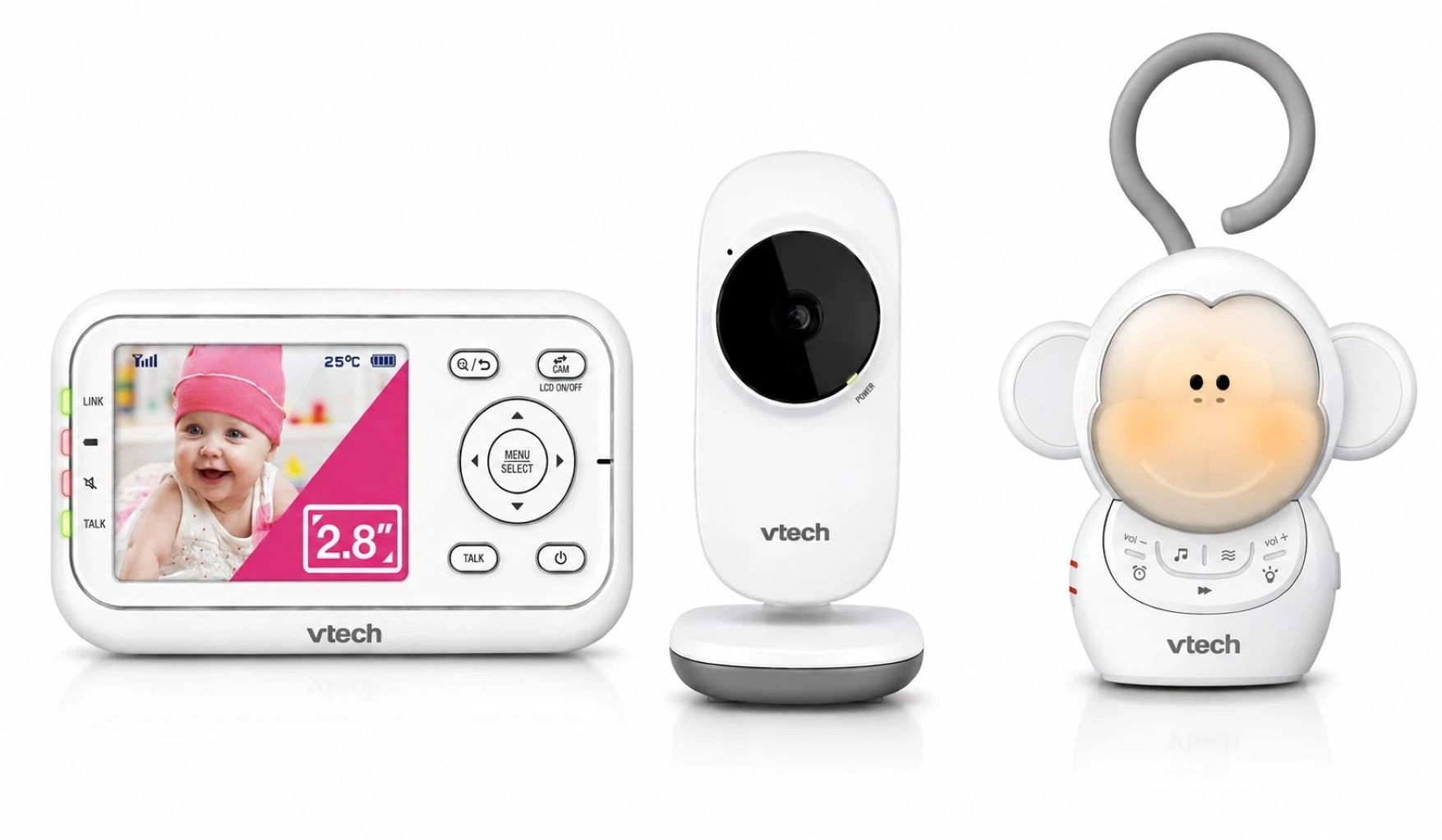 1 VTech BM3250N 2.8" Video Baby Monitor plus VTech ST1000 Portable Soother VALUE BUNDLE, 1 of 1