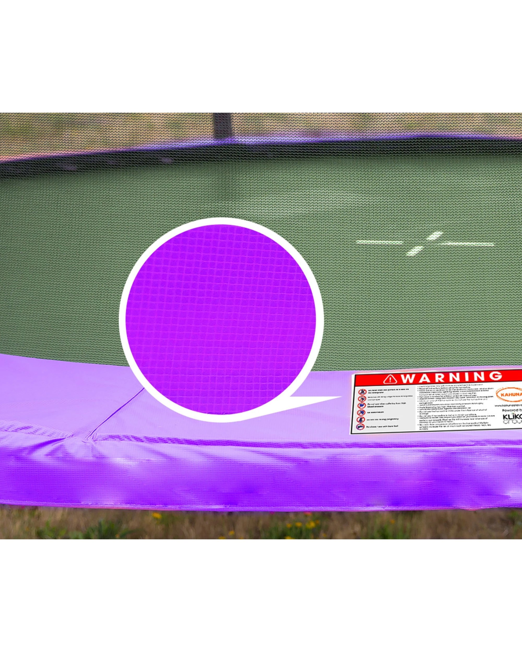 5 Kahuna Blizzard 10 ft Trampoline with Net - Purple, 5 of 8