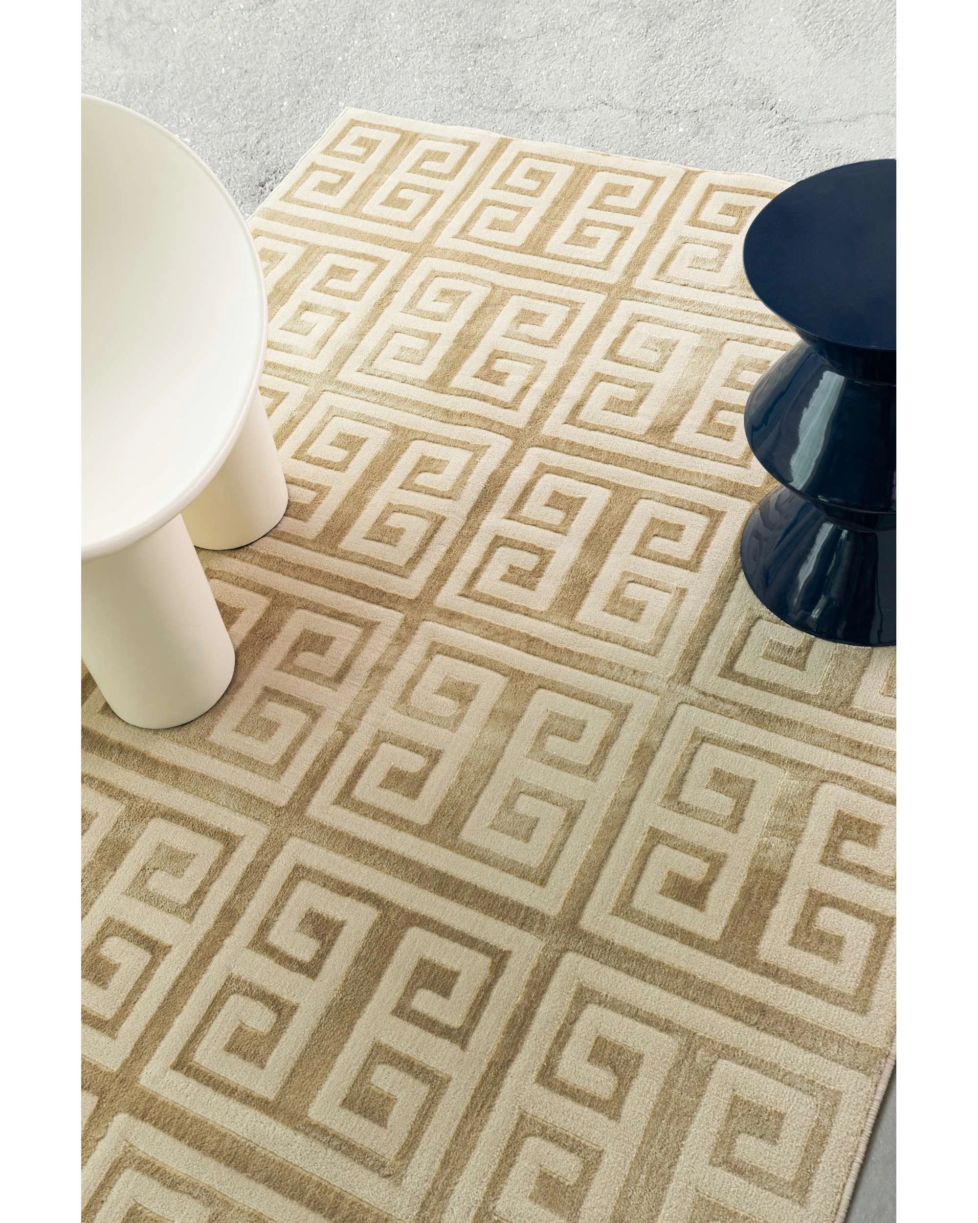 3 Loopsie Thetis Textured Geometric Washable Rug-230cm x 160cm - Beige, 3 of 9