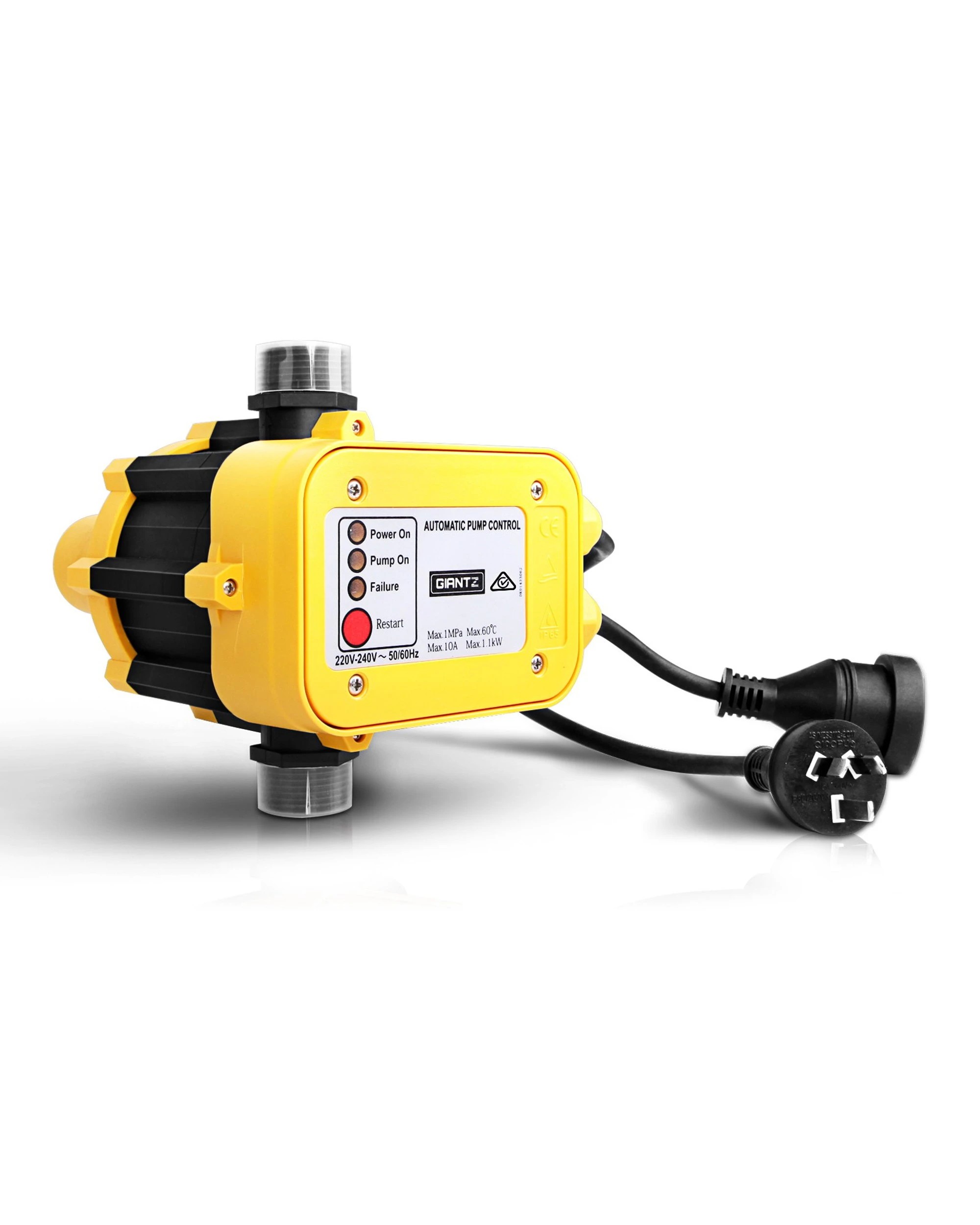 1 Giantz Water Pressure Pump Controller Auto Switch Control Electric Electronic - Yellow, 1 of 8