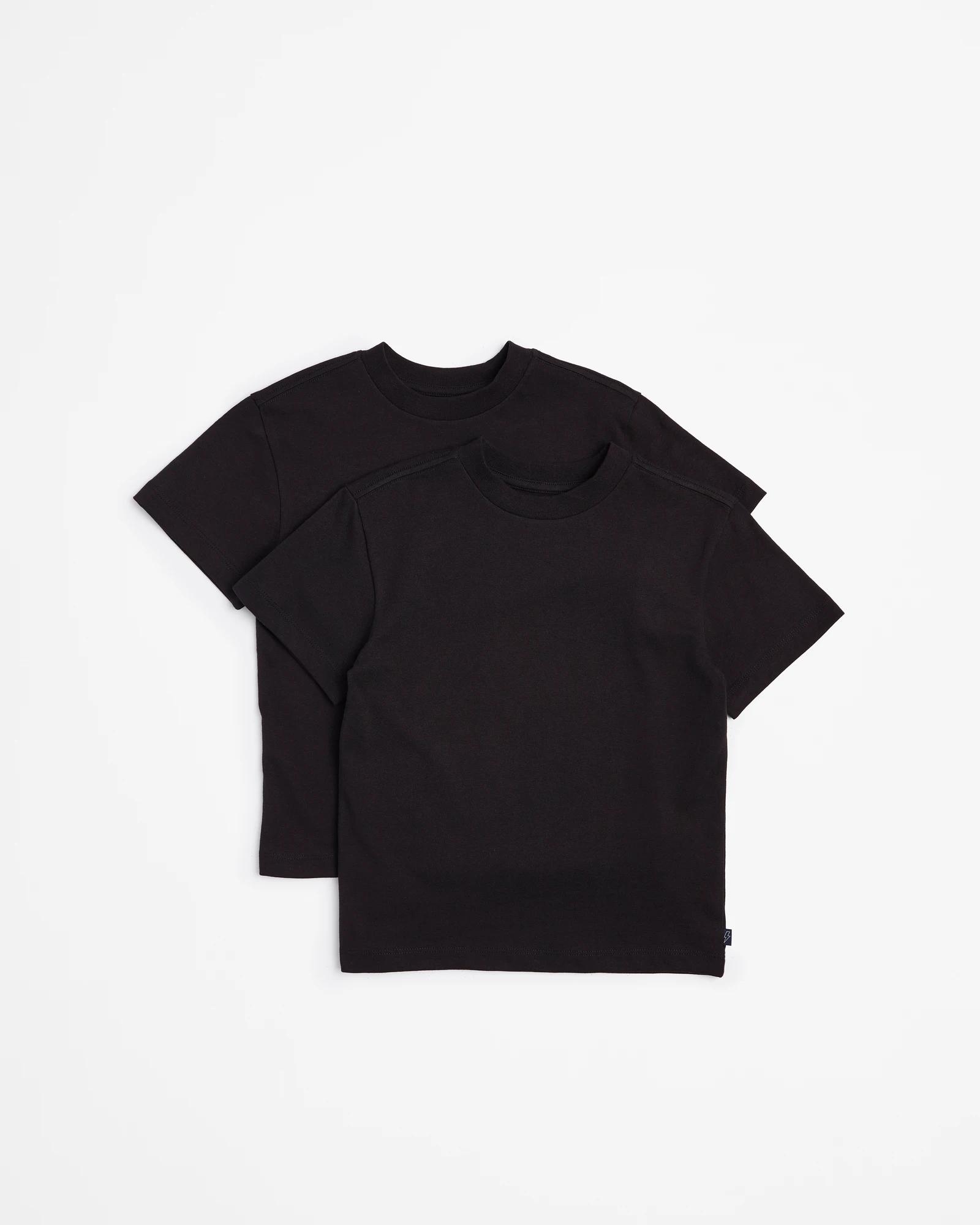 1 Target Australian Cotton Short Sleeve Heavyweight Top 2 Pack BLACK, 1 of 3