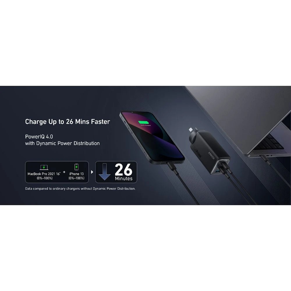 4 Anker 65W 3-Port Wall Charger Black, 4 of 6