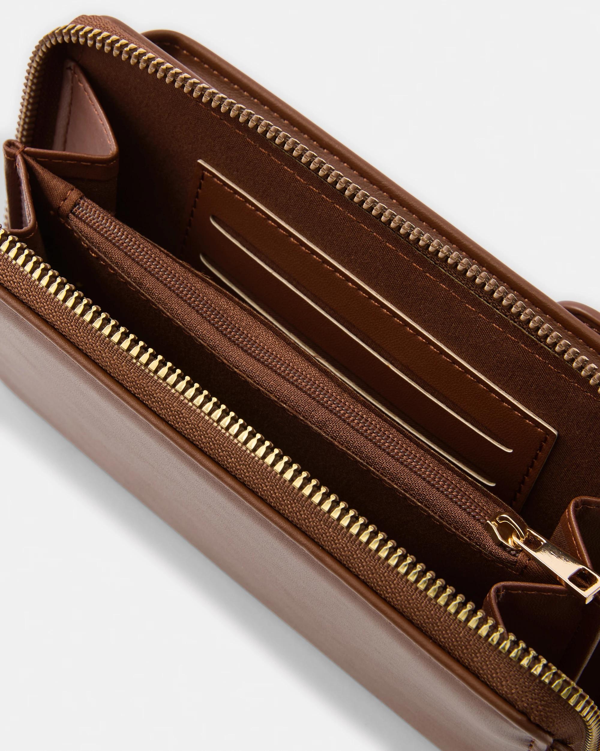 5 Crossbody Phone Wallet Bag Rich Tan, 5 of 6