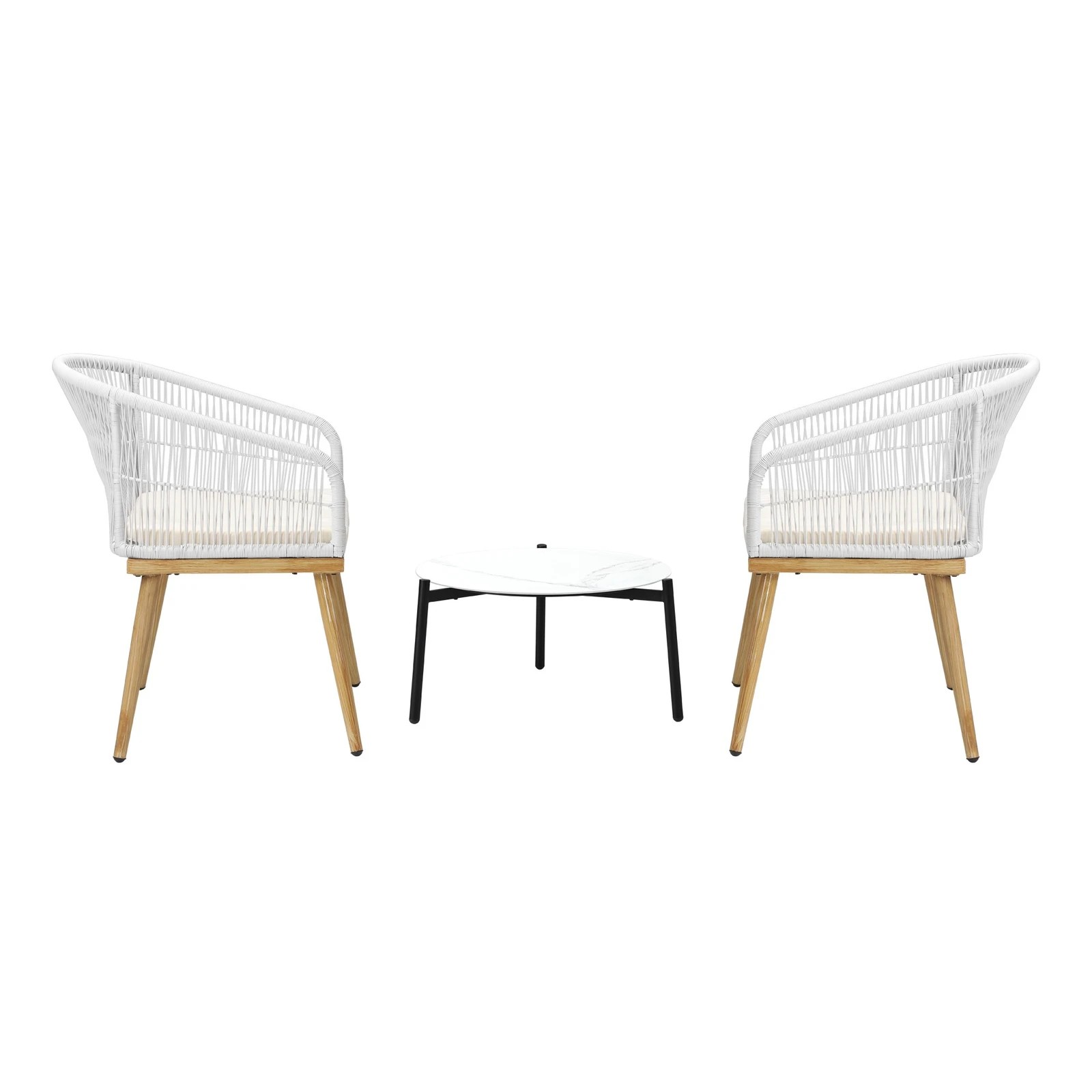 6 Livsip 3 Piece Outdoor Patio Setting Bistro Set Lounge Furniture Sets 50cm Table
 - Multi, 6 of 9