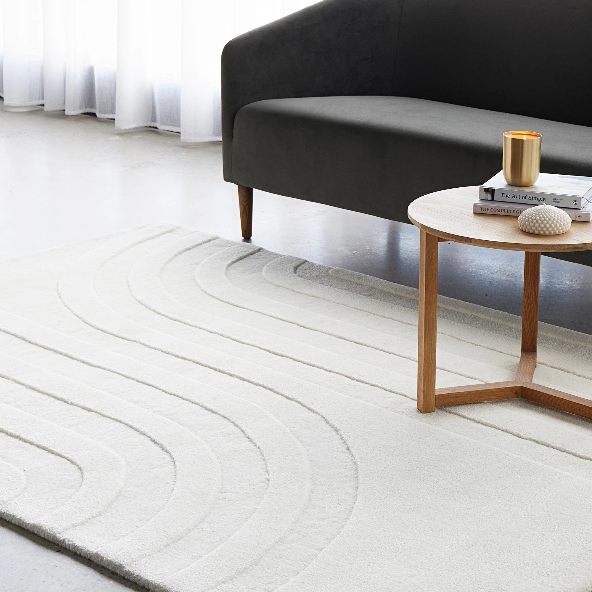 1 Common Ground Rugs Lumina Trail 225x155cm - Medium Wool & Cotton Rug - Natural, 1 of 7