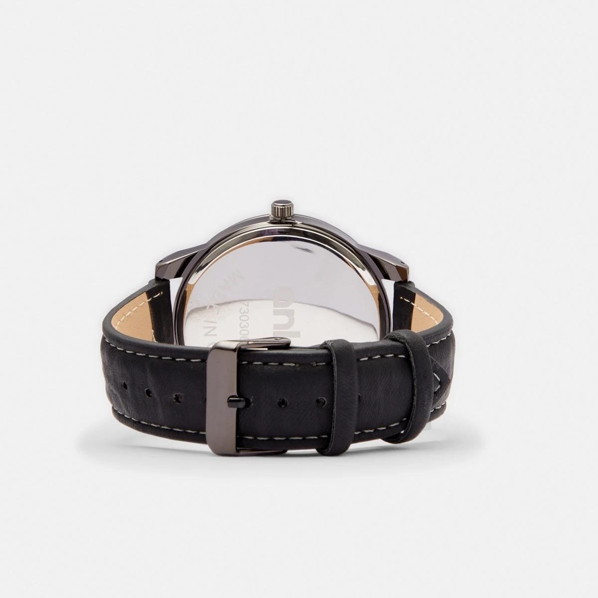 3 Chrono PU Watch - Black BLACK, 3 of 6