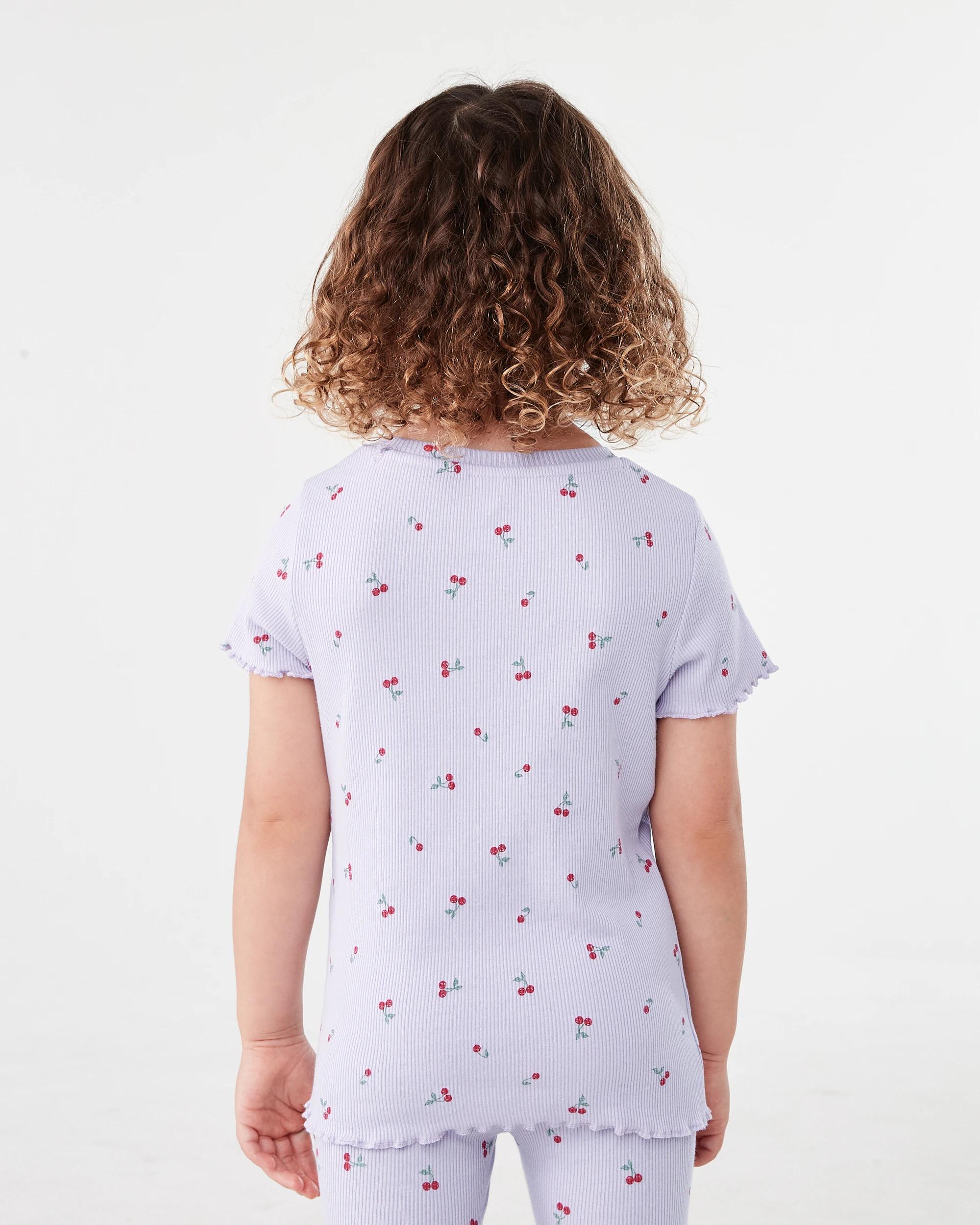 2 Short Sleeve Rib T-shirt Pur Cherry, 2 of 10