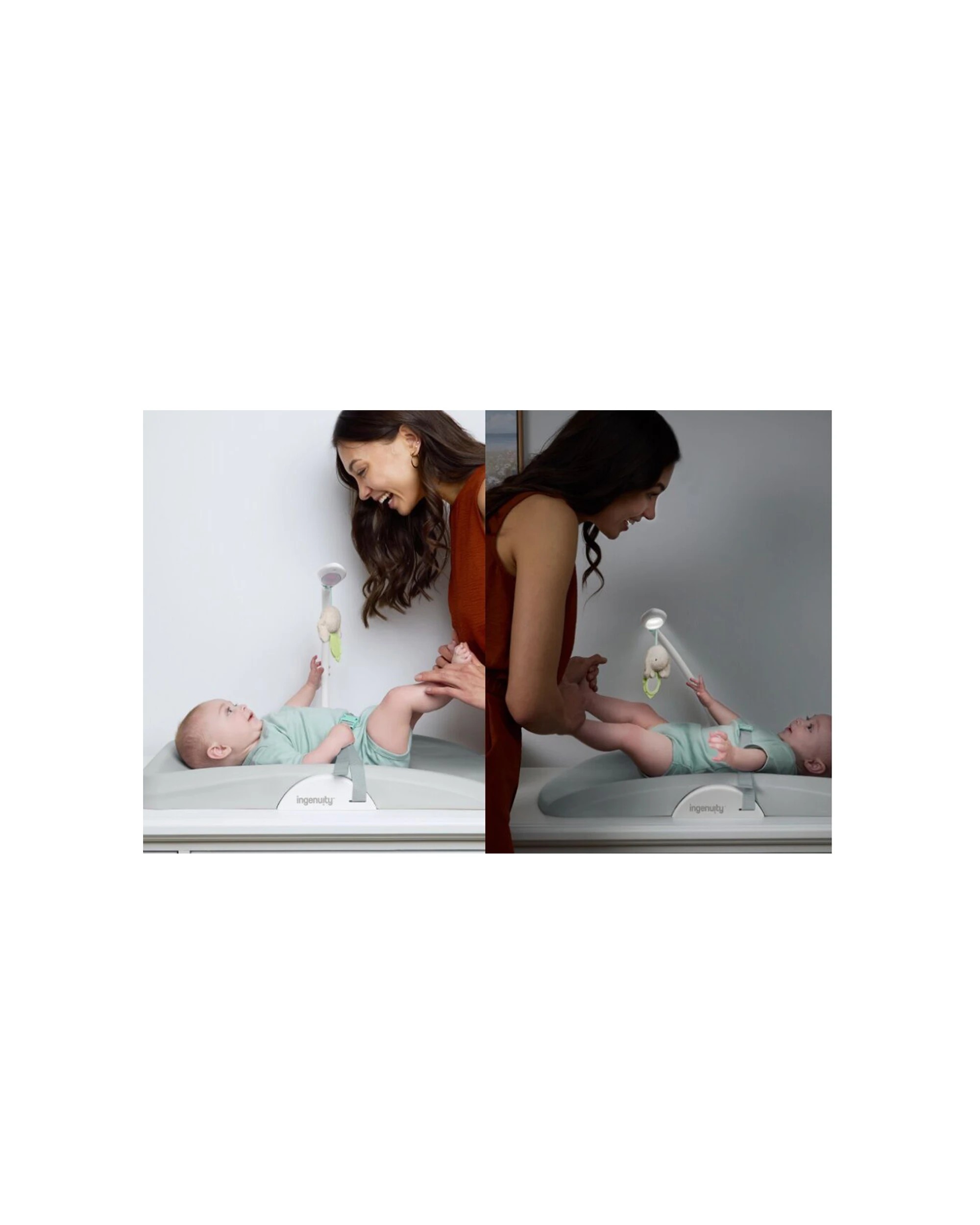 6 Ingenuity Portable Day And Night Sylvi Baby Nappy Changing Pad Mat 0-24 Months - White, 6 of 9