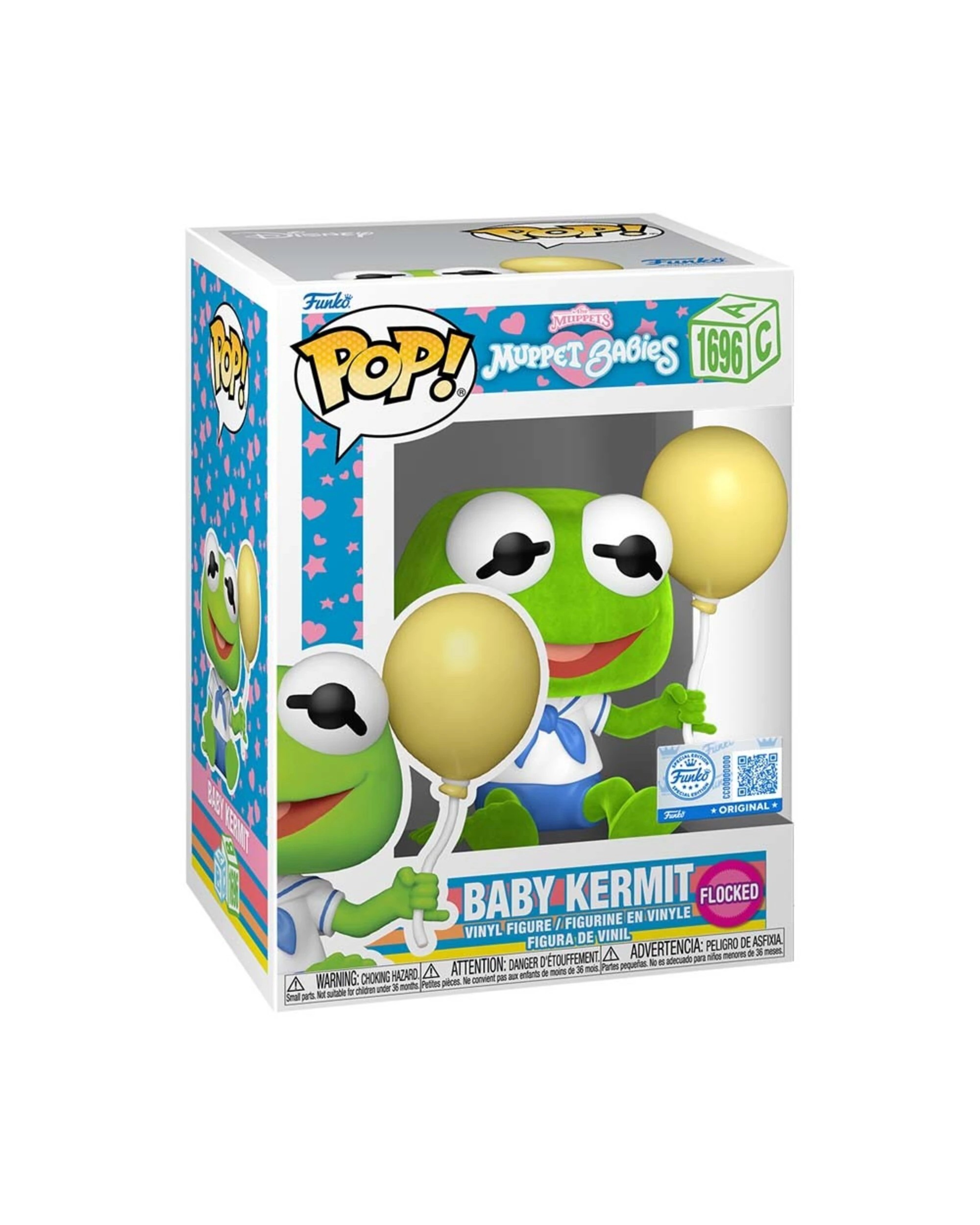 2 The Muppets - Muppet Babies - Baby Kermit Flocked Pop! Vinyl Figure, 2 of 2