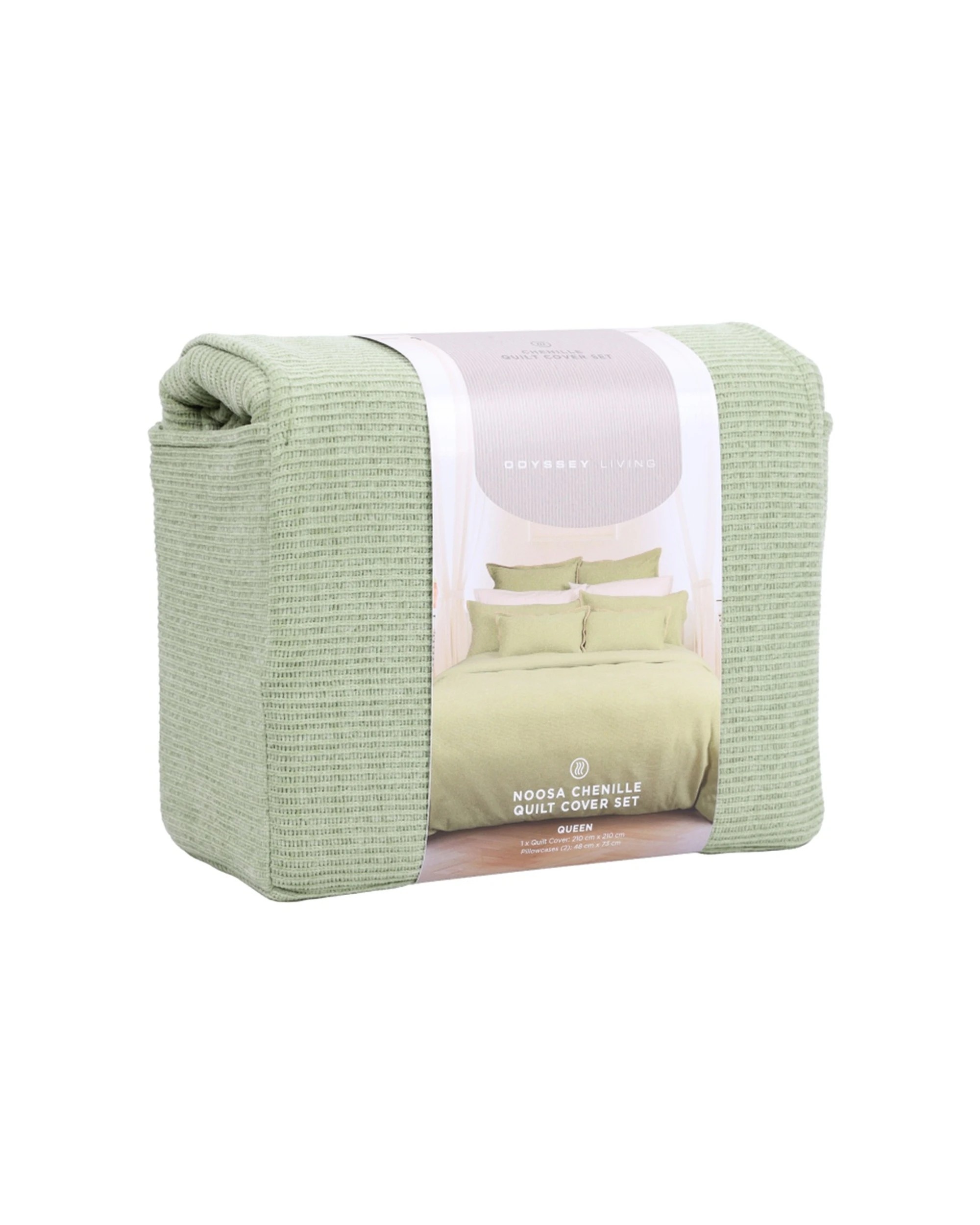 3 Odyssey Living 3pc Odyssey Living Noosa Chenille Quilt Cover Pillows Set - Double Bed - Multi, 3 of 3