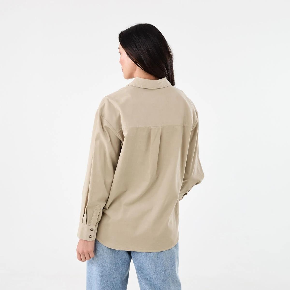 3 Long Sleeve Baby Corduroy Shirt Peanut, 3 of 7