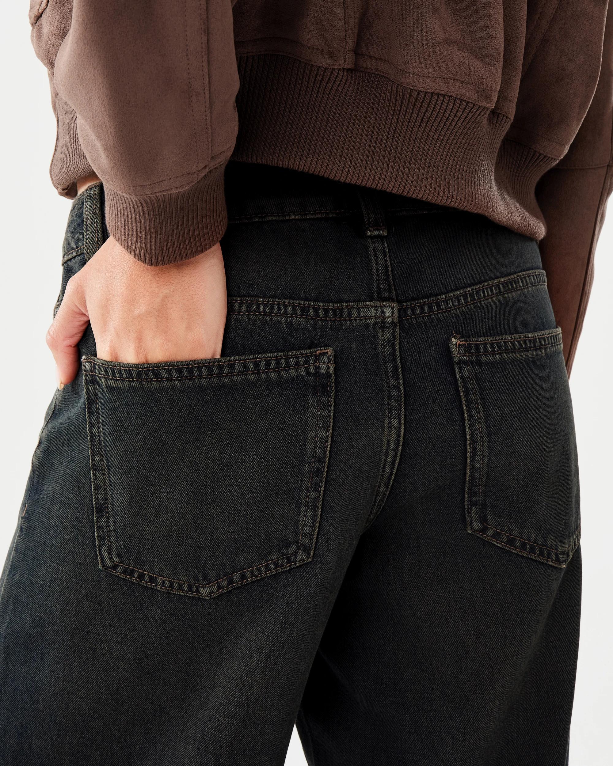 9 Low Rise Wide Leg Jeans Dark Wash, 9 of 10