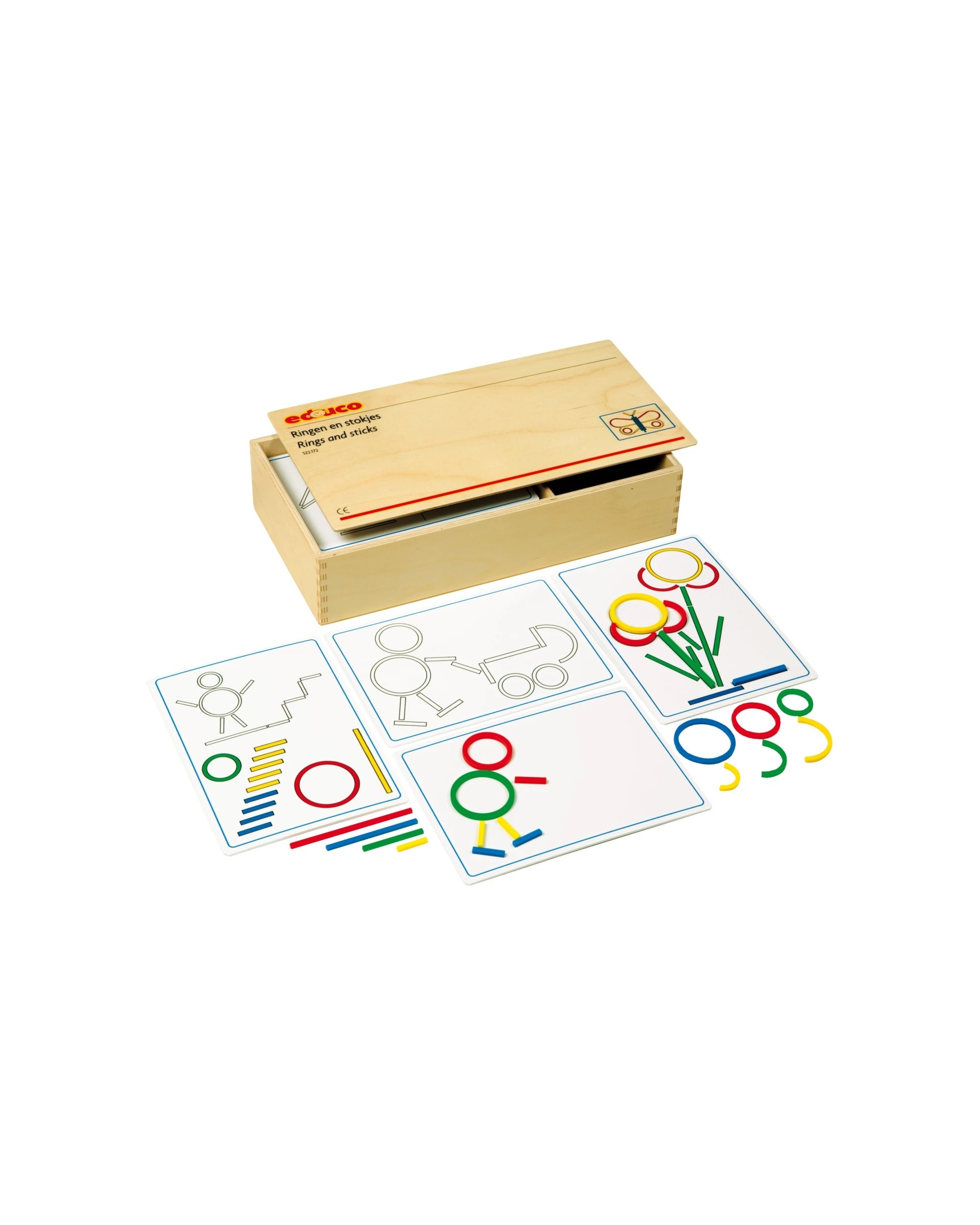 1 Educo Rings And Sticks Pattern Making Game Educational Toy - Multi, 1 of 1