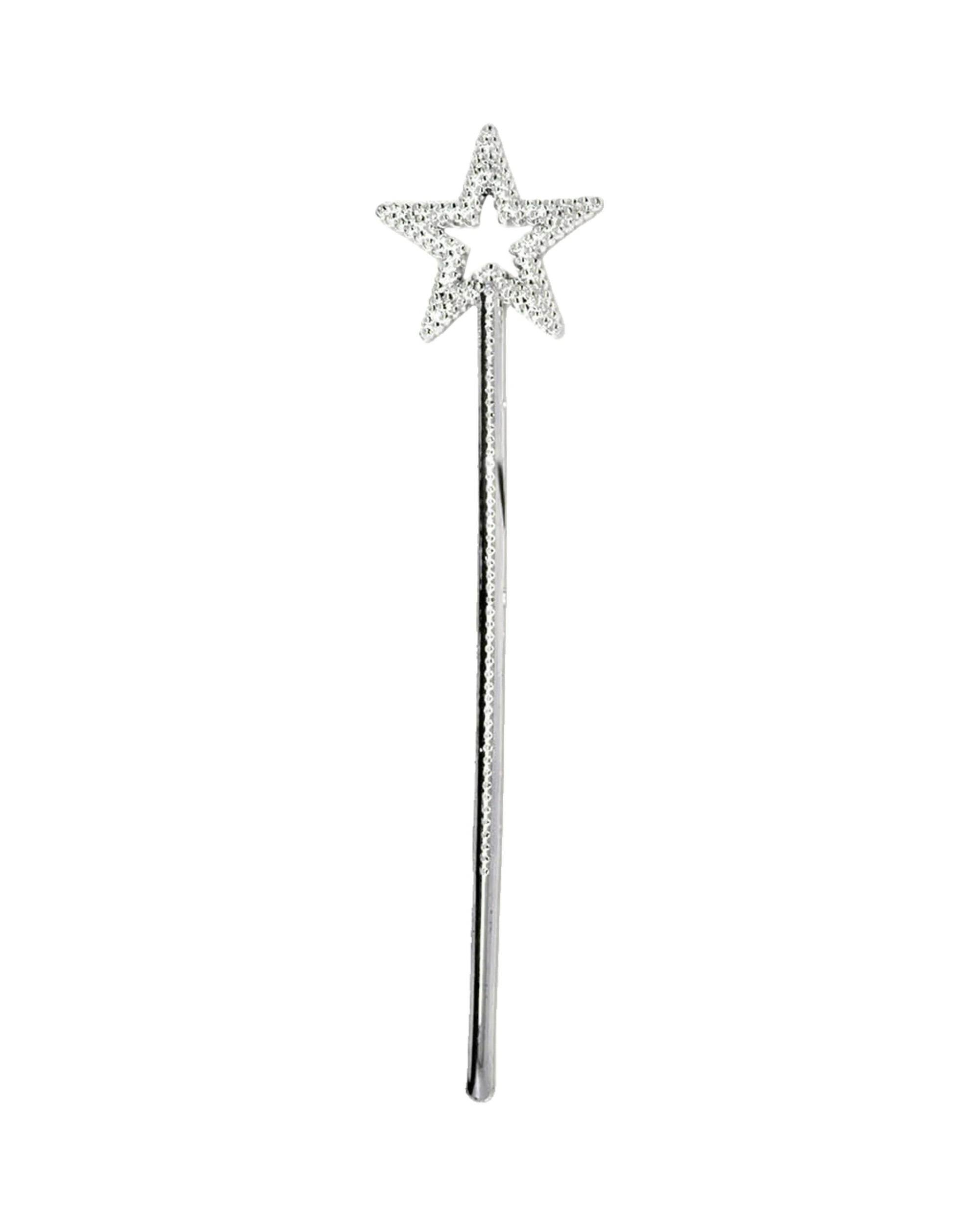 1 Partyrama Plastic Star Fairy Wand - Silver, 1 of 1