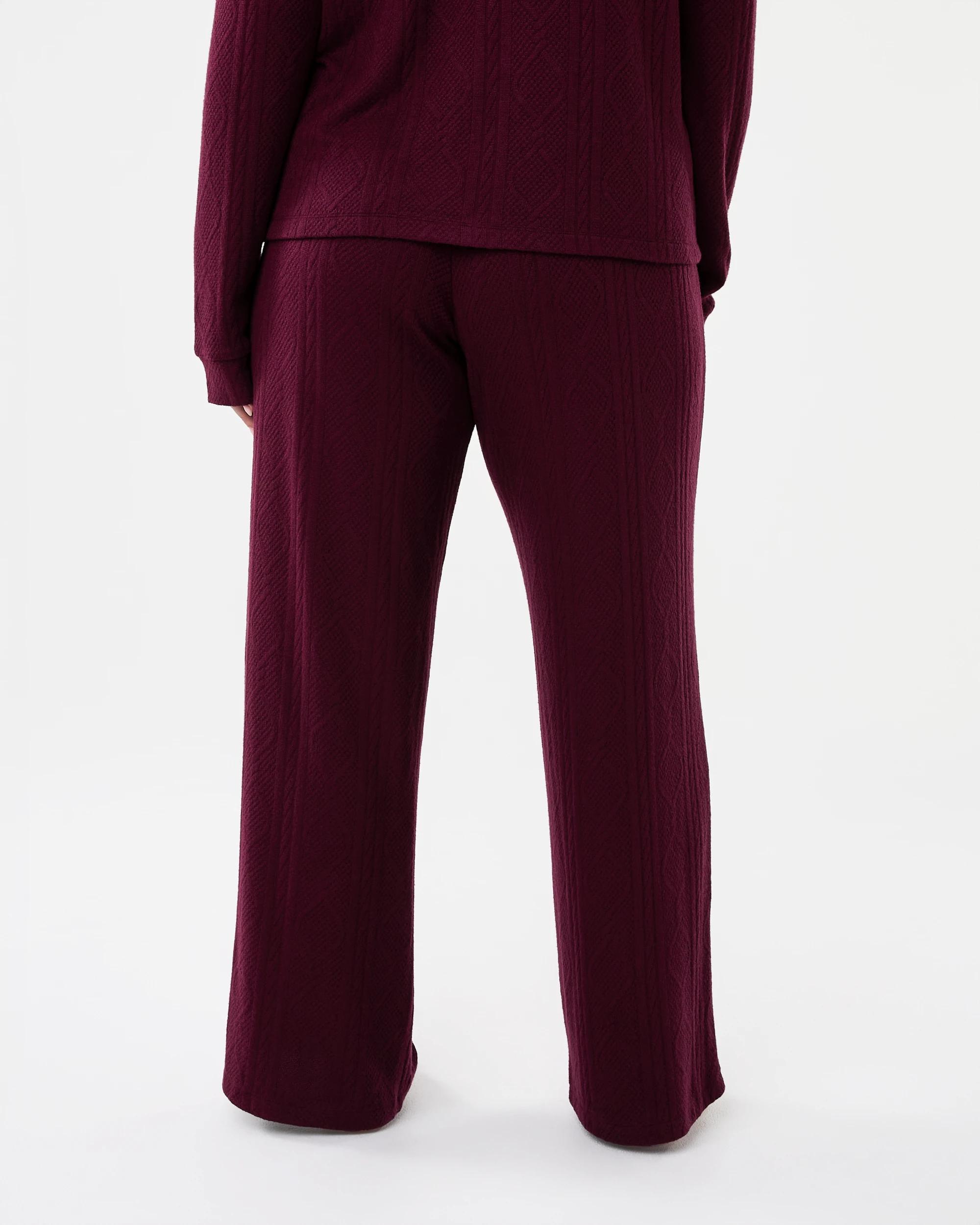 3 Cable Lounge Pants Velvet Red, 3 of 7