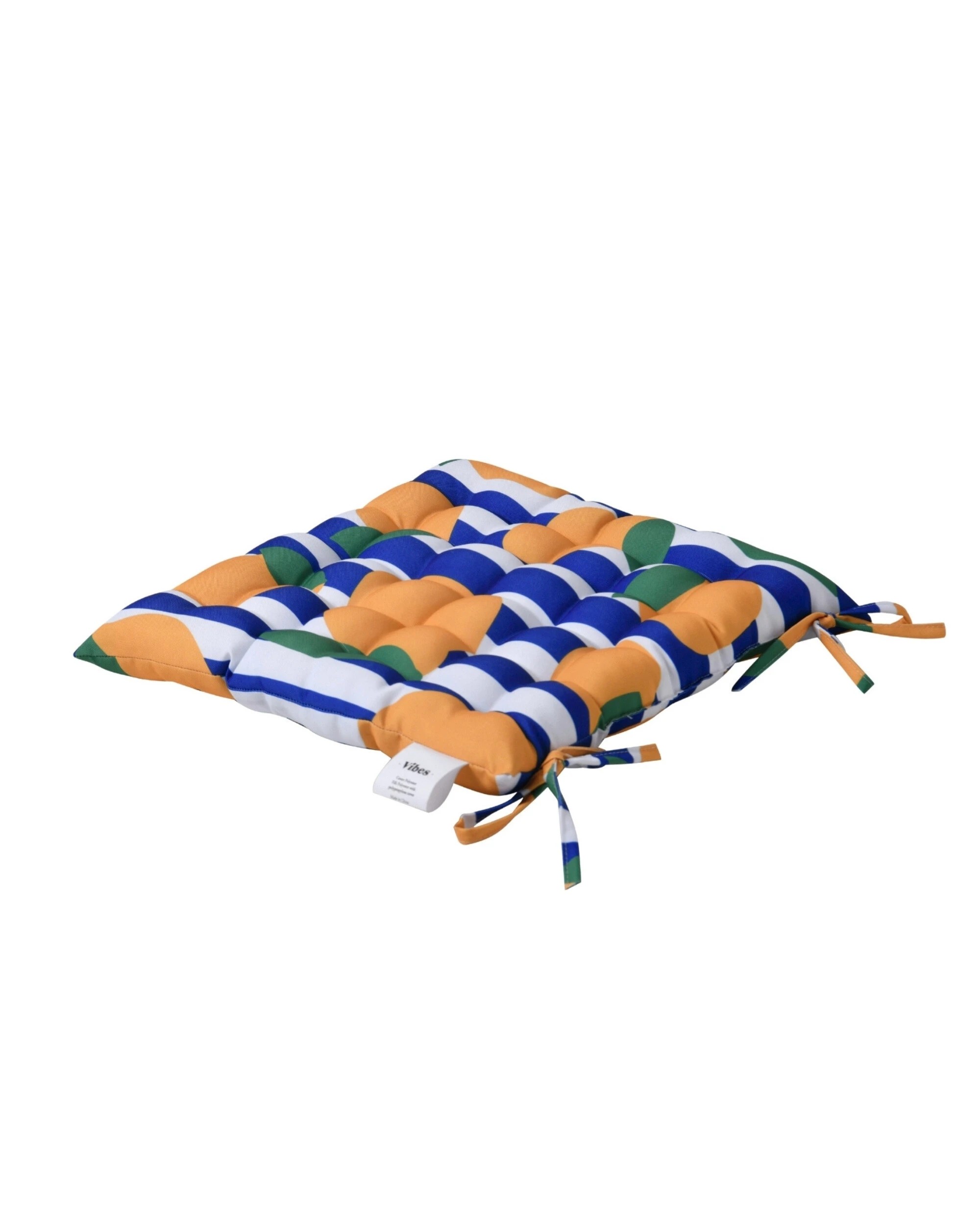 4 Vibes Limone Printed Outdoor Seat Cushions (Set of 4) 40x40cm - Limone, 4 of 8