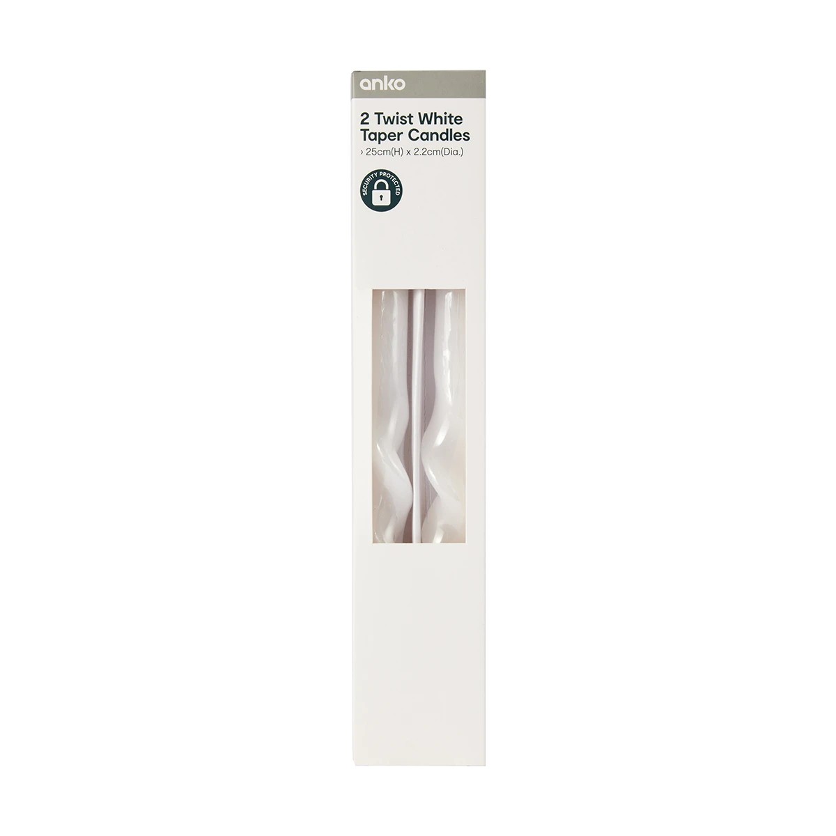 5 2 Pack Twist White Taper Candles, 5 of 6