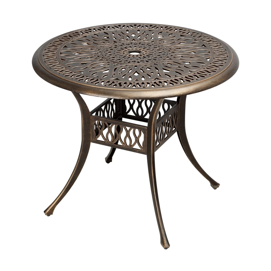 7 Livsip Garden Table Bronze Cast Aluminium Outdoor Patio Dining Side Table 75cm - Bronze, 7 of 9