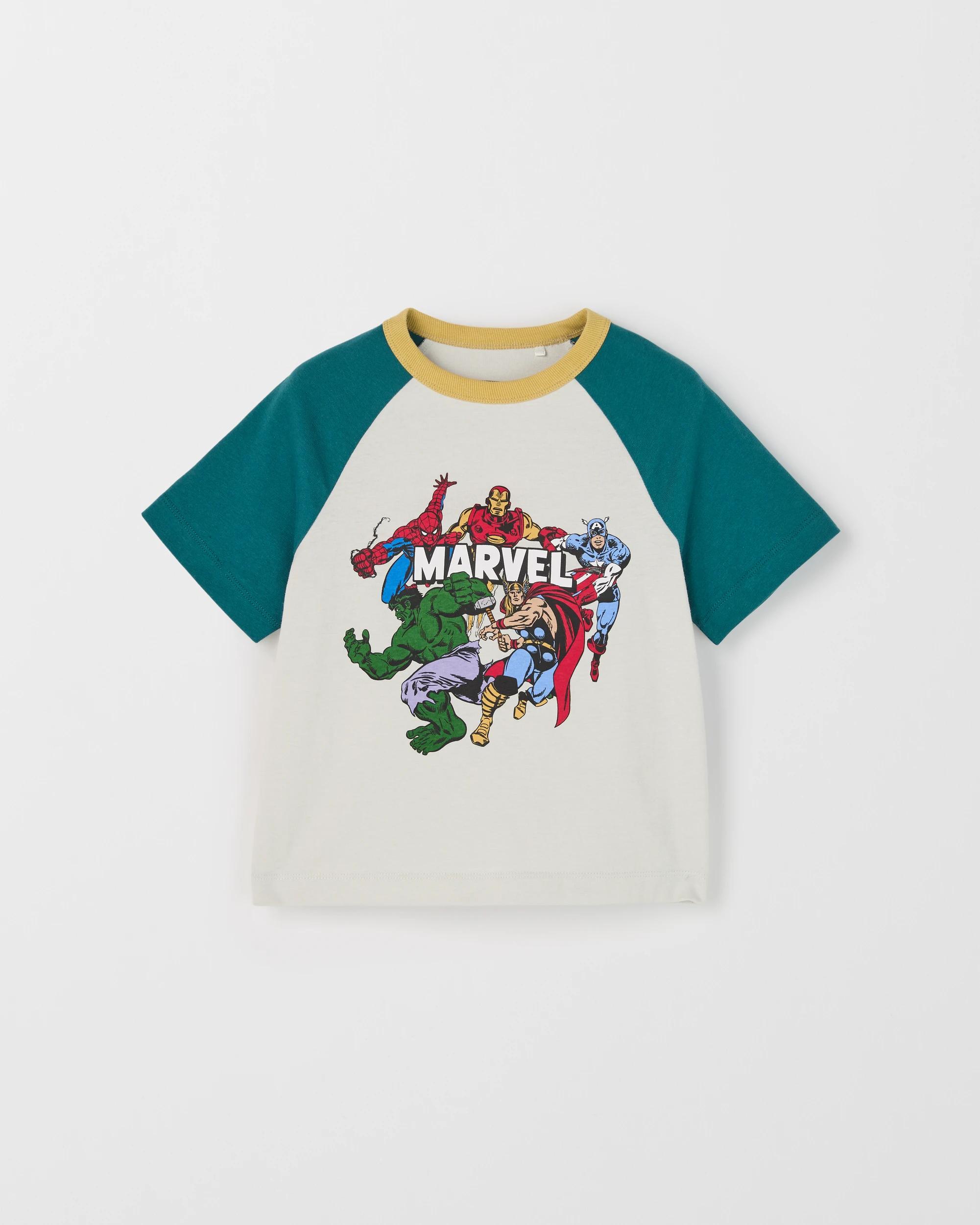 1 Disney Marvel Ringer Australian Cotton T-Shirt MULTI, 1 of 2