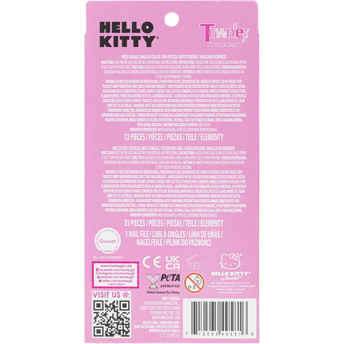 3 66 Piece Hello Kitty Nail Set, 3 of 3