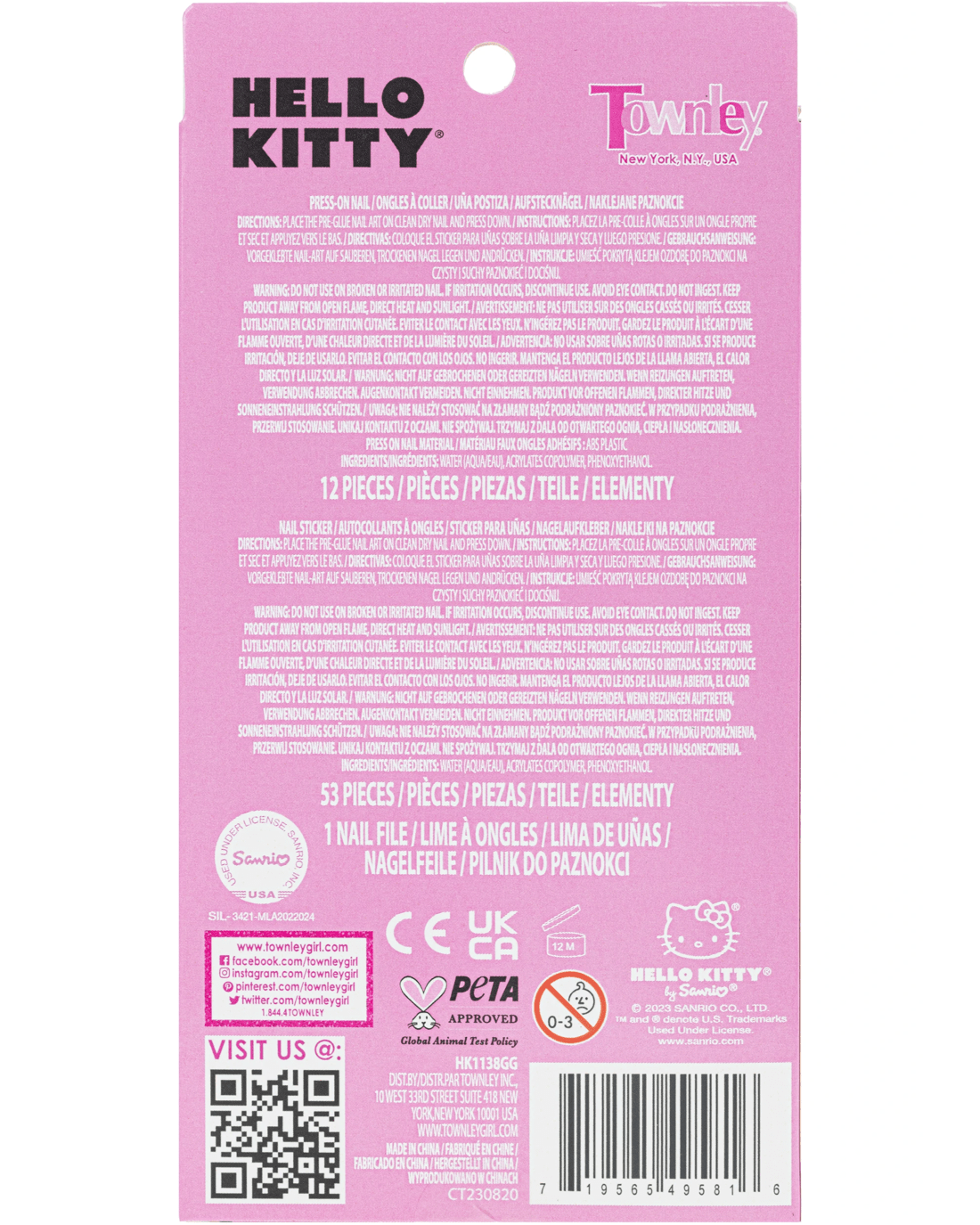 3 66 Piece Hello Kitty Nail Set, 3 of 3