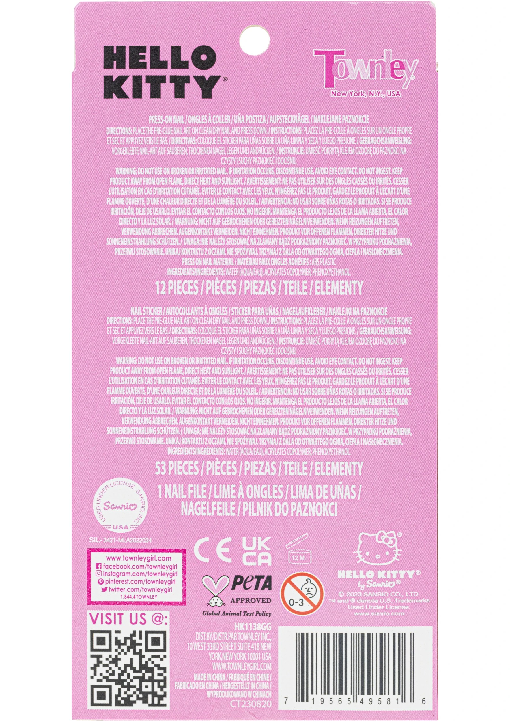 3 66 Piece Hello Kitty Nail Set, 3 of 3