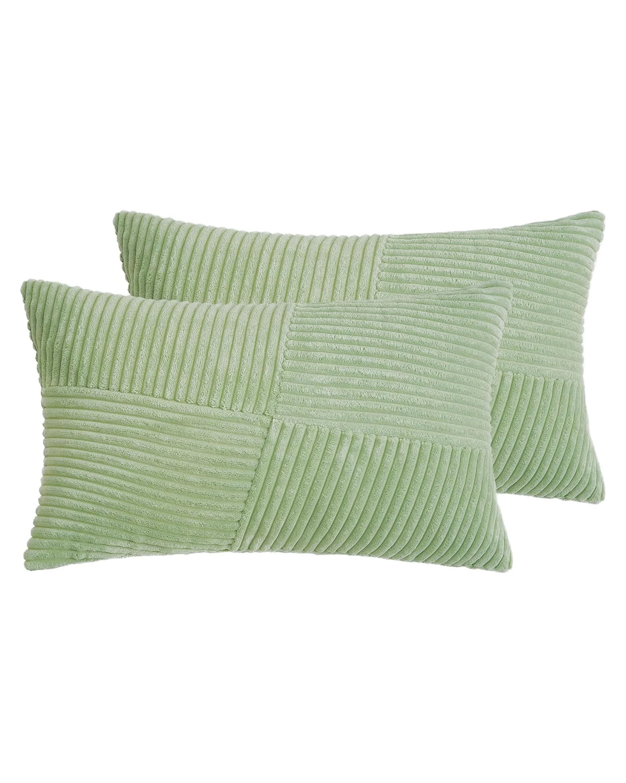 2 Gioia Casa 2-Pack Corduroy Windmill Inspired Cushion Covers 30x50cm - Sage - Green, 2 of 2