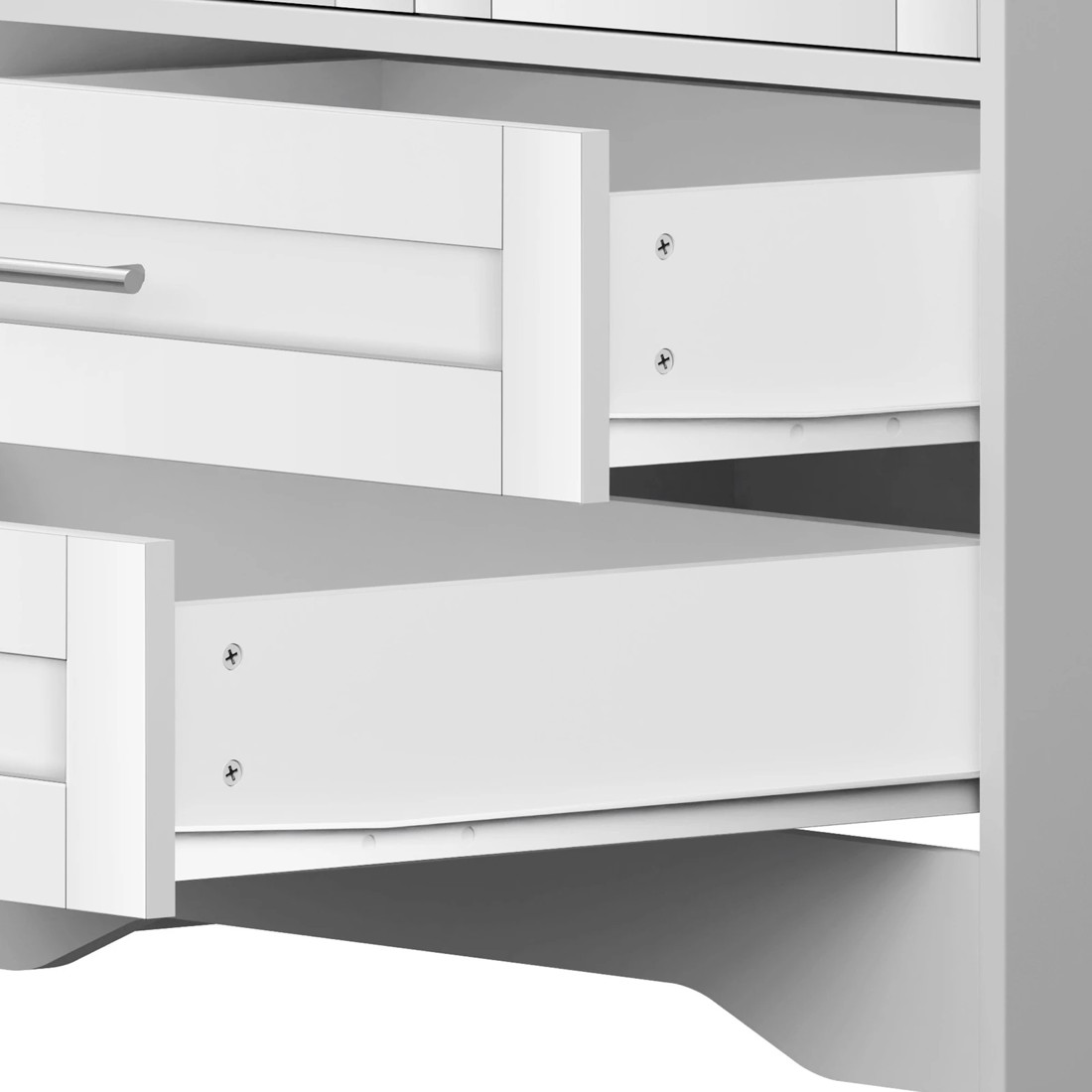 5 Alfordson Wardrobe Clothes Storage Cabinet Organizer Drawer Hanging Rod - White, 5 of 10