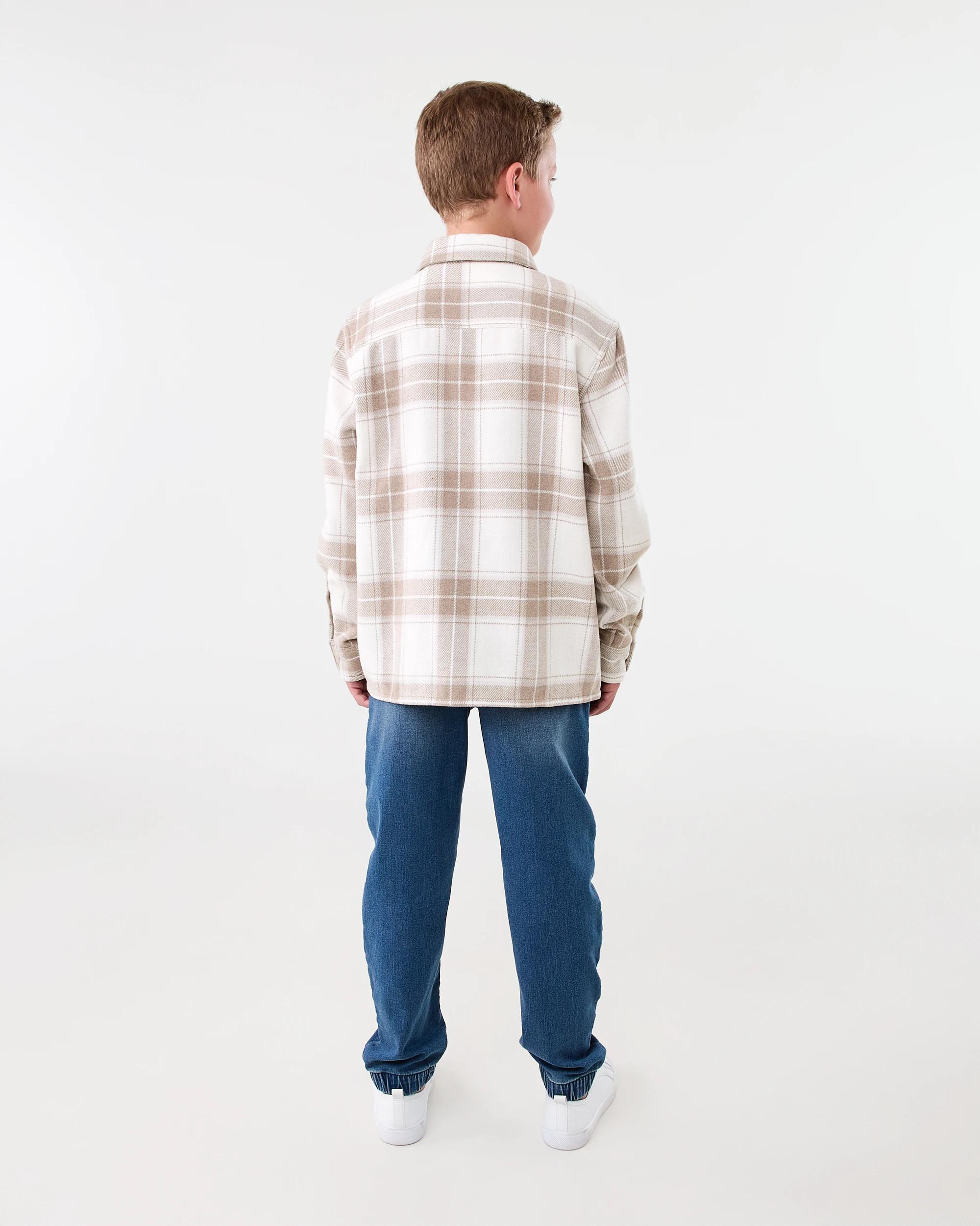 8 Melton Shirt Bge Check, 8 of 8