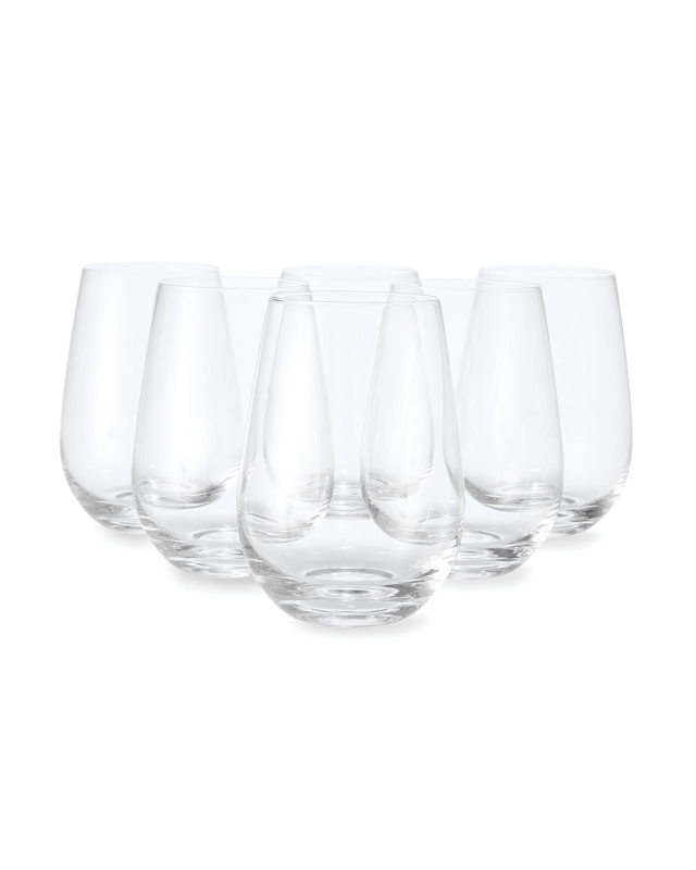 6 Vino Stemless Gla