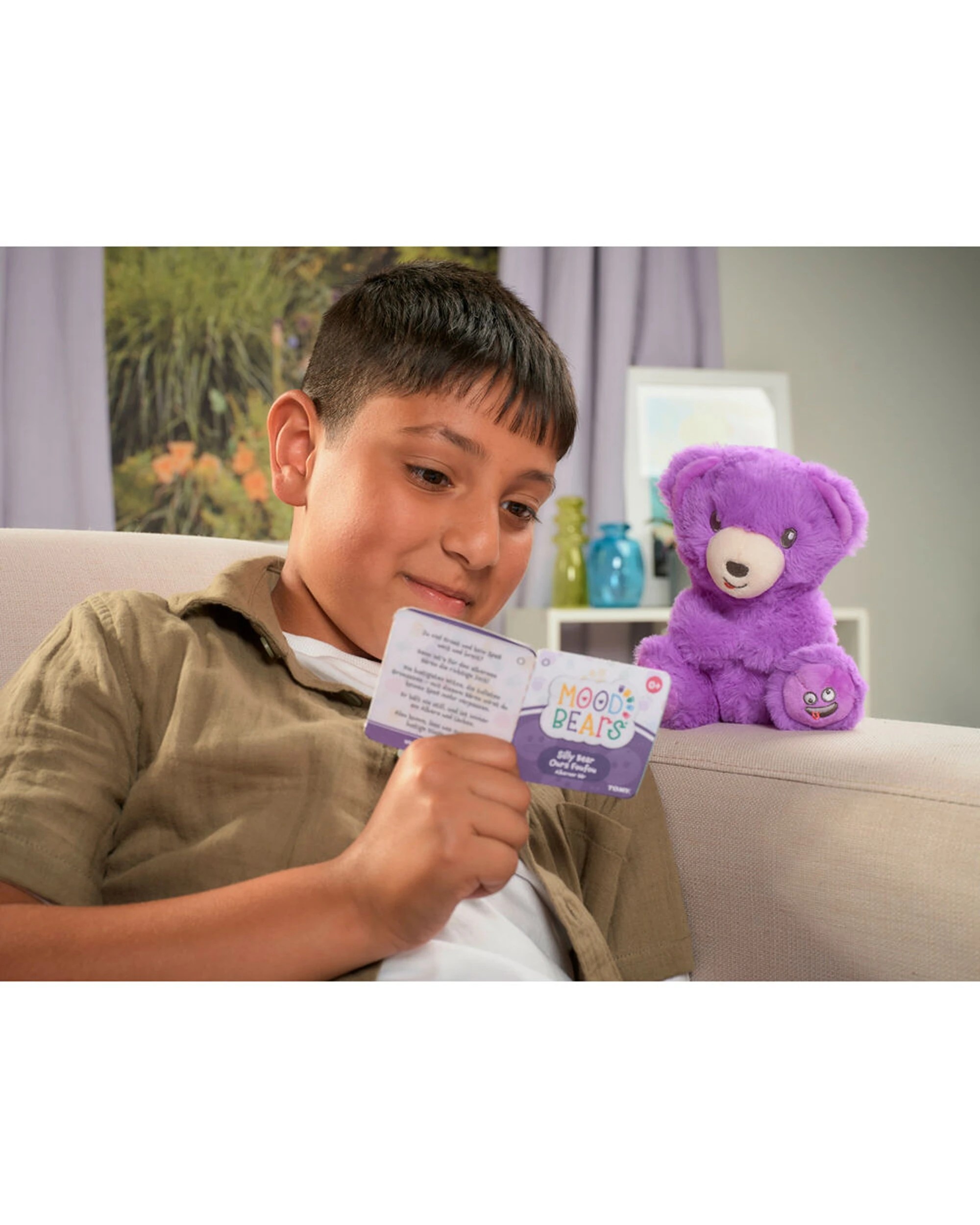 3 Mood Bears Silly Bear Mini Moods Soft Comforting Plush Toy 12x16cm - Purple, 3 of 4
