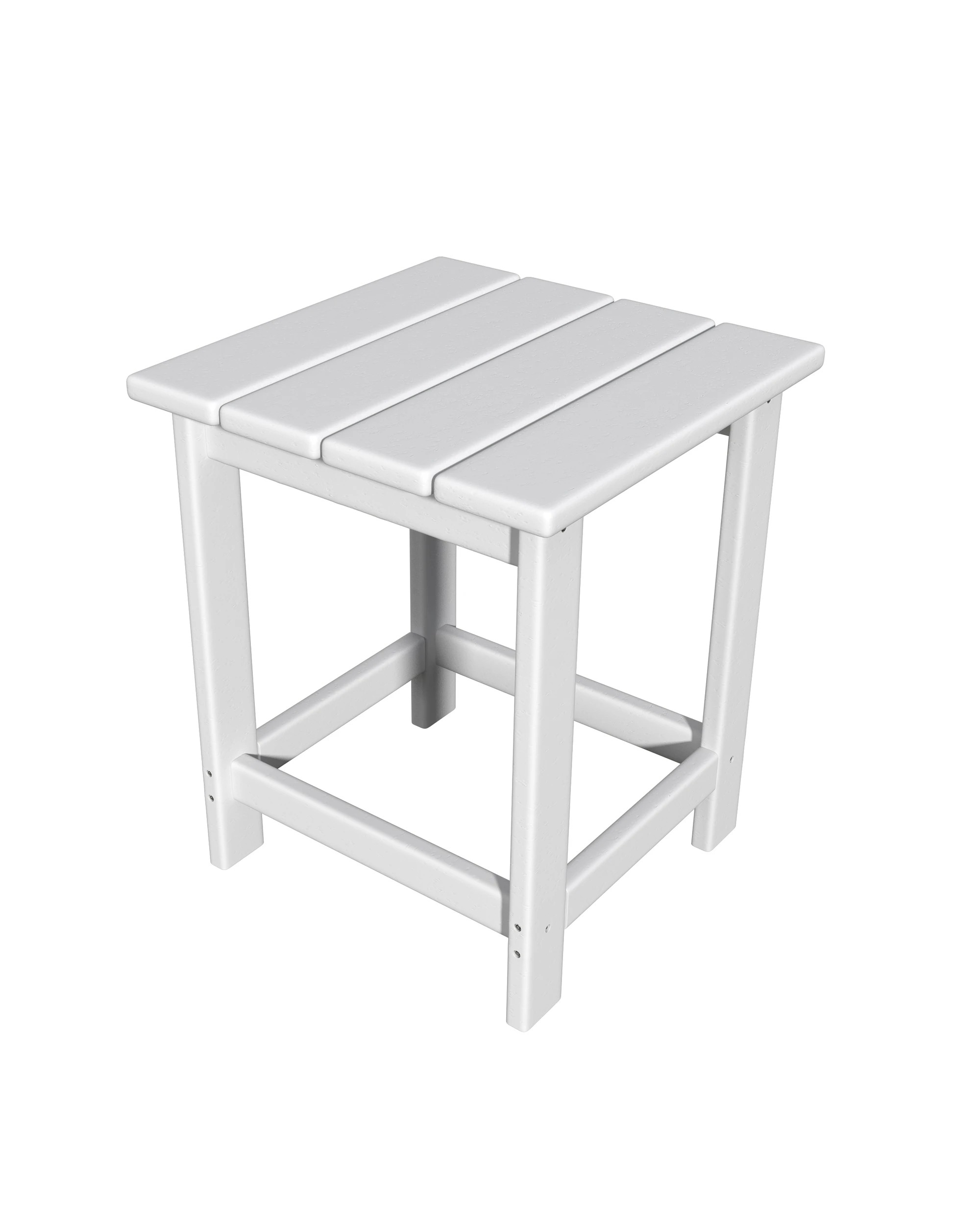 5 EHOMMATE Outdoor HDPE Square Side Table - White - White, 5 of 8