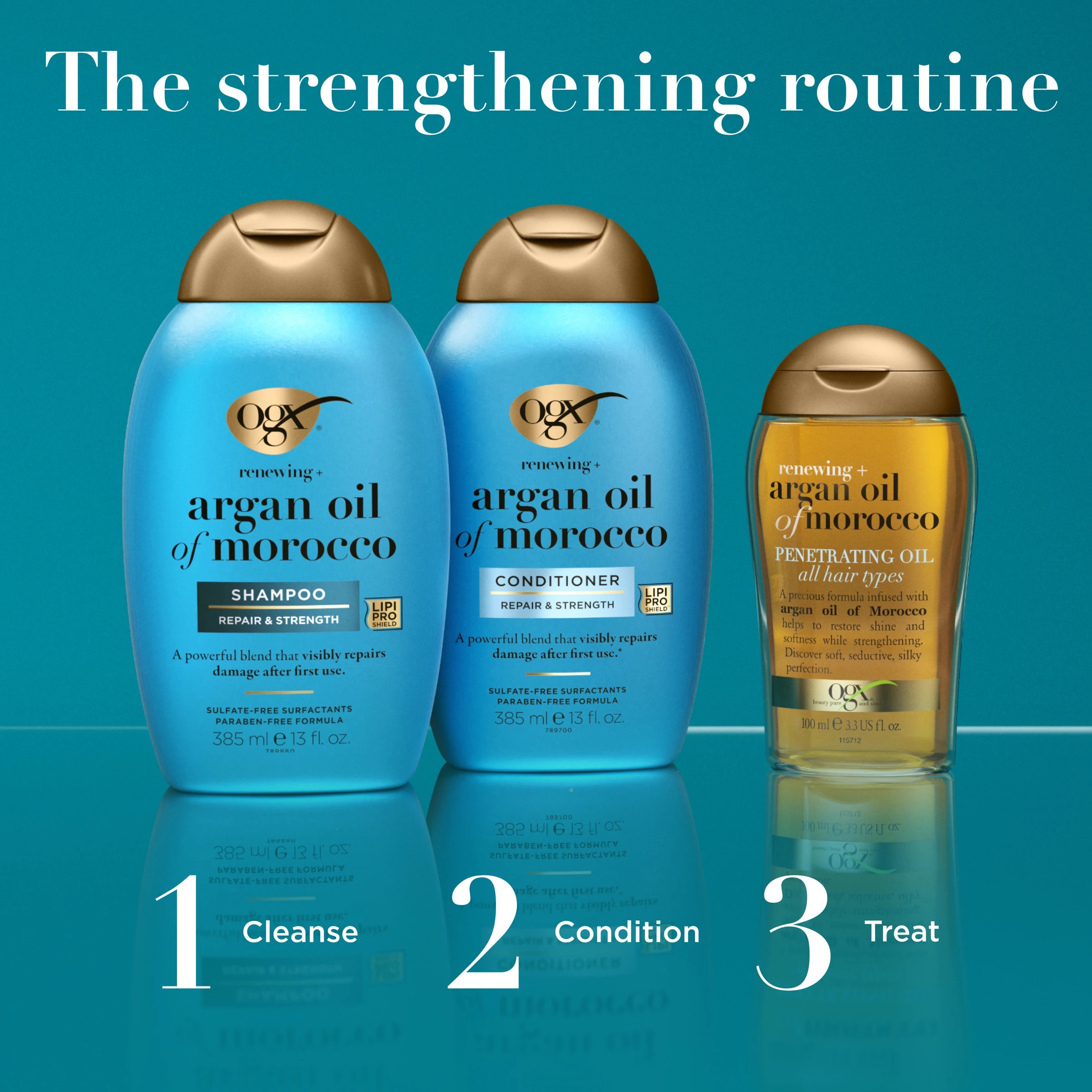 10 OGX Renewing+ Repairing Argan Oil Of Morocco Shampoo 385ml, 10 of 10