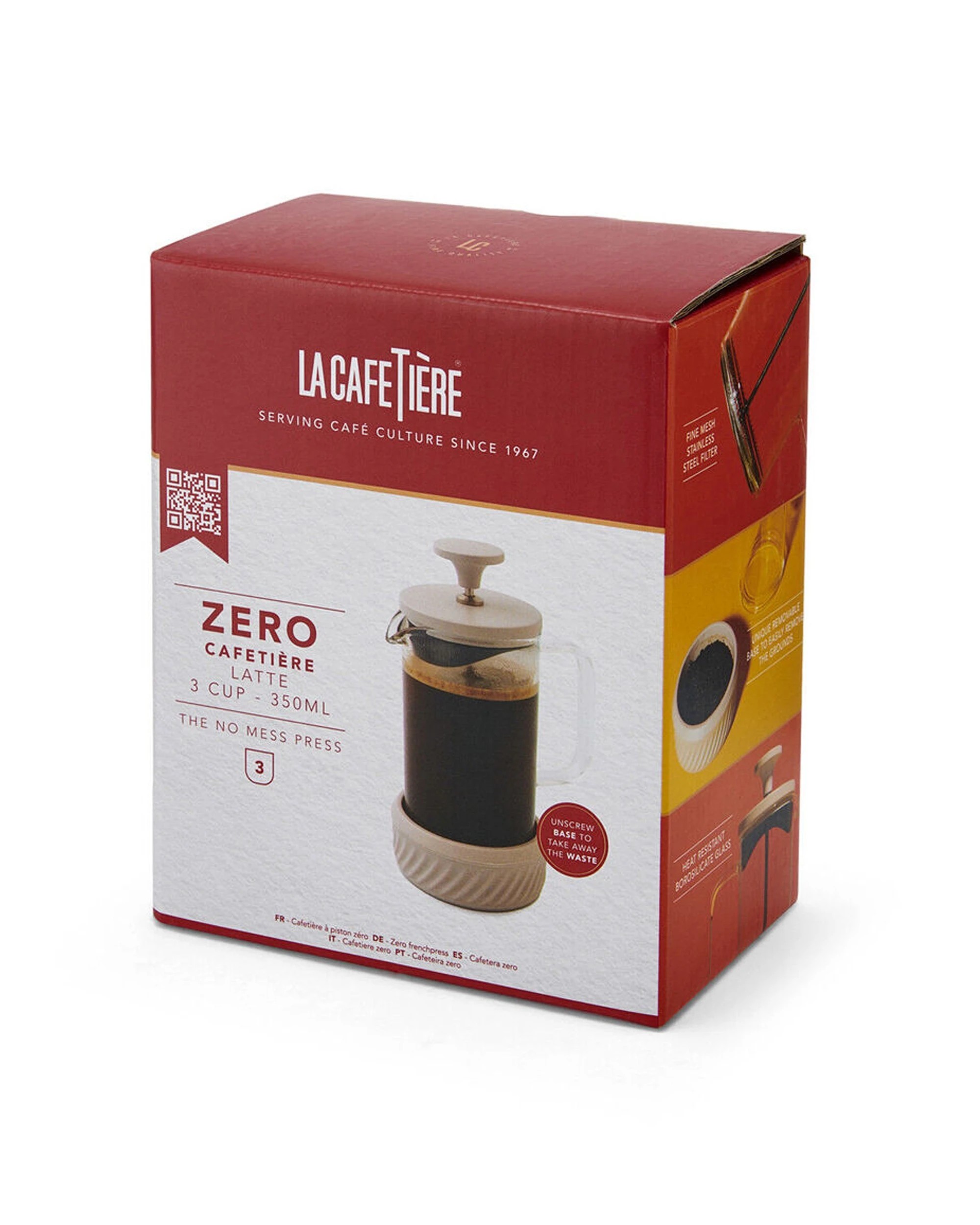 5 La Cafetiere Zero 3-Cup No Mess French Press 3pc Set - Brown, 5 of 8