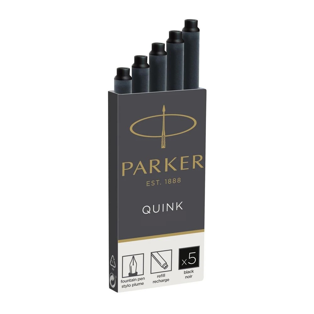 4 Parker Quink Ink Cartridges Black 5 Pack, 4 of 6
