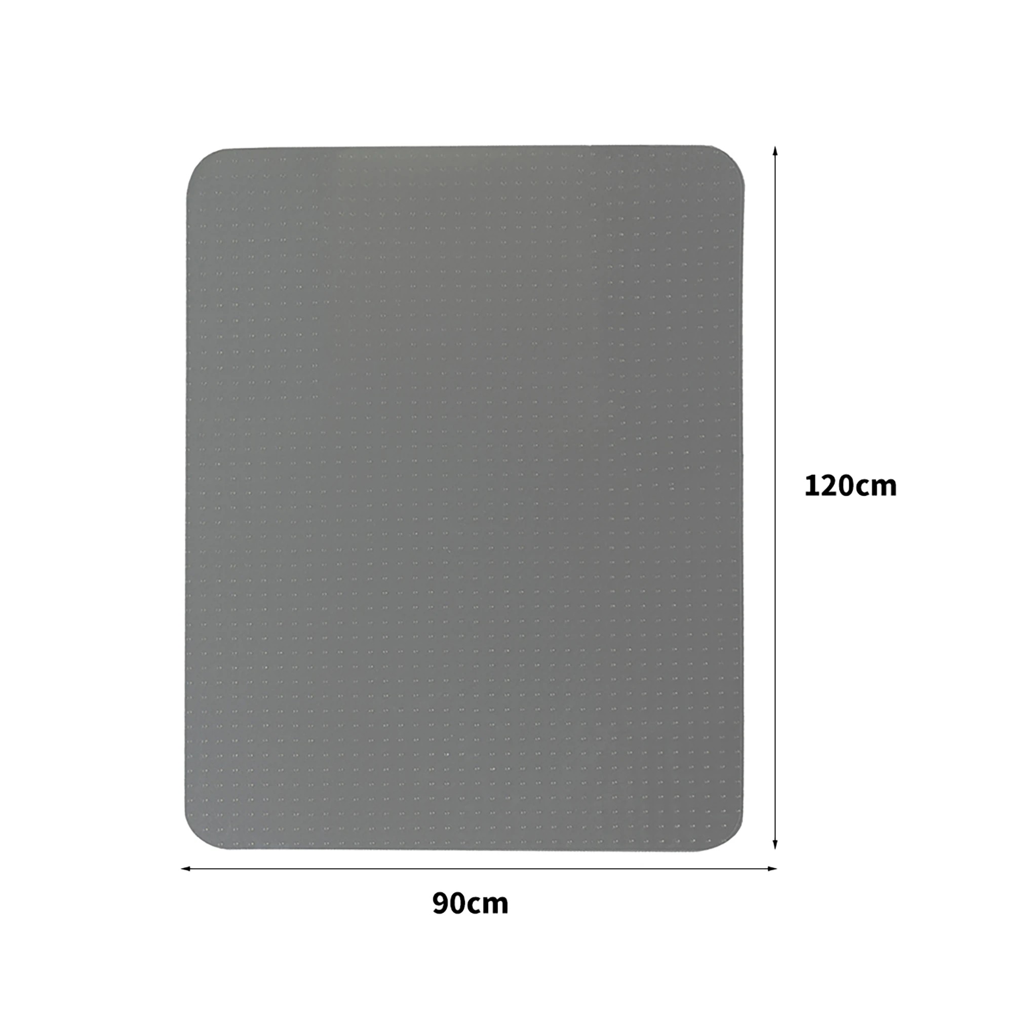 3 Marlow Square Chair Mat Floor Protectors PVC - Black, 3 of 6