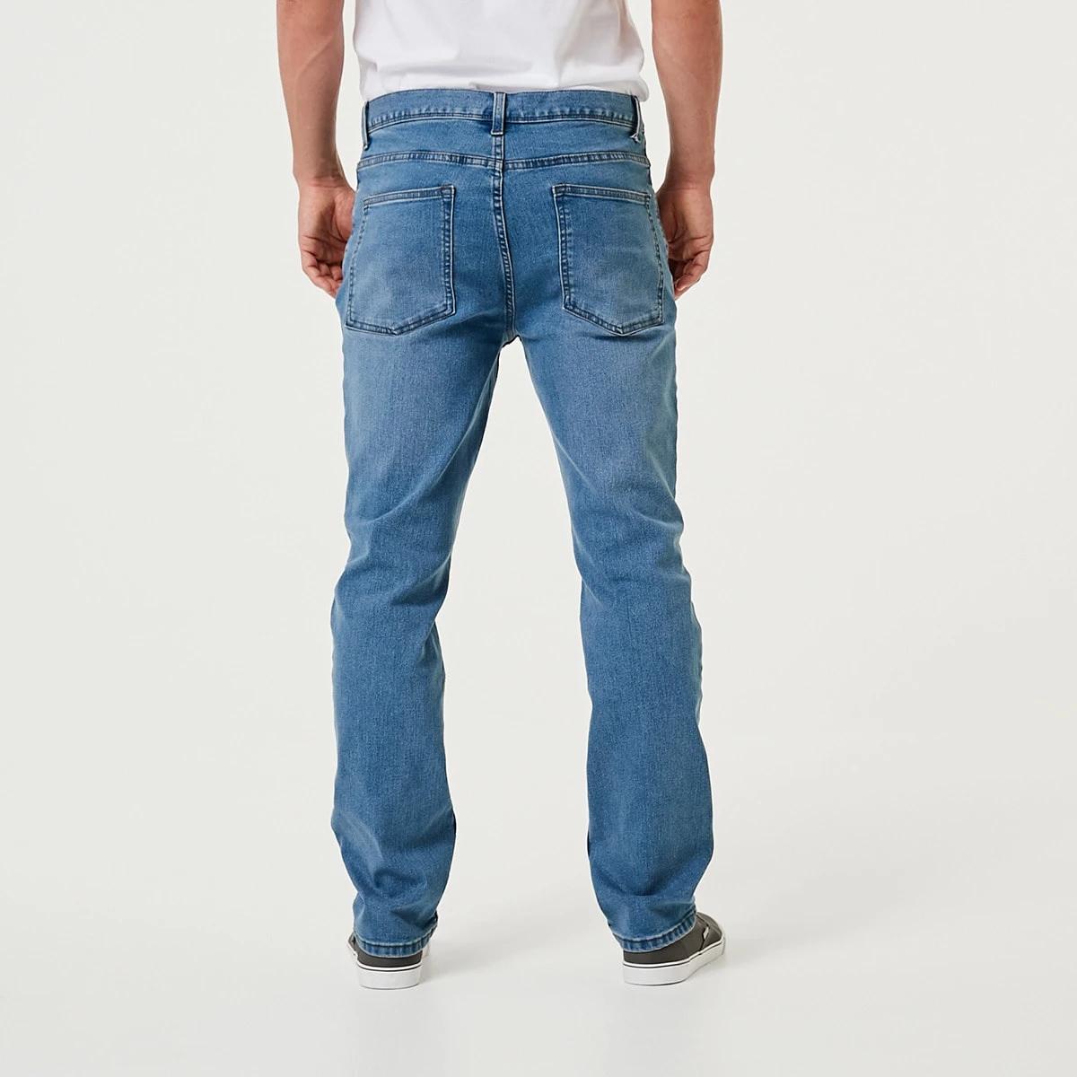 5 Straight Stretch Jeans Light Wash, 5 of 6