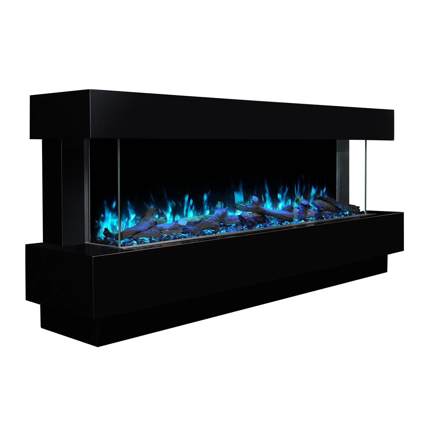 4 Moda Living Devon 3-Sided Extra Deep Electric Fireplace Black Frame Suite - Black, 4 of 6