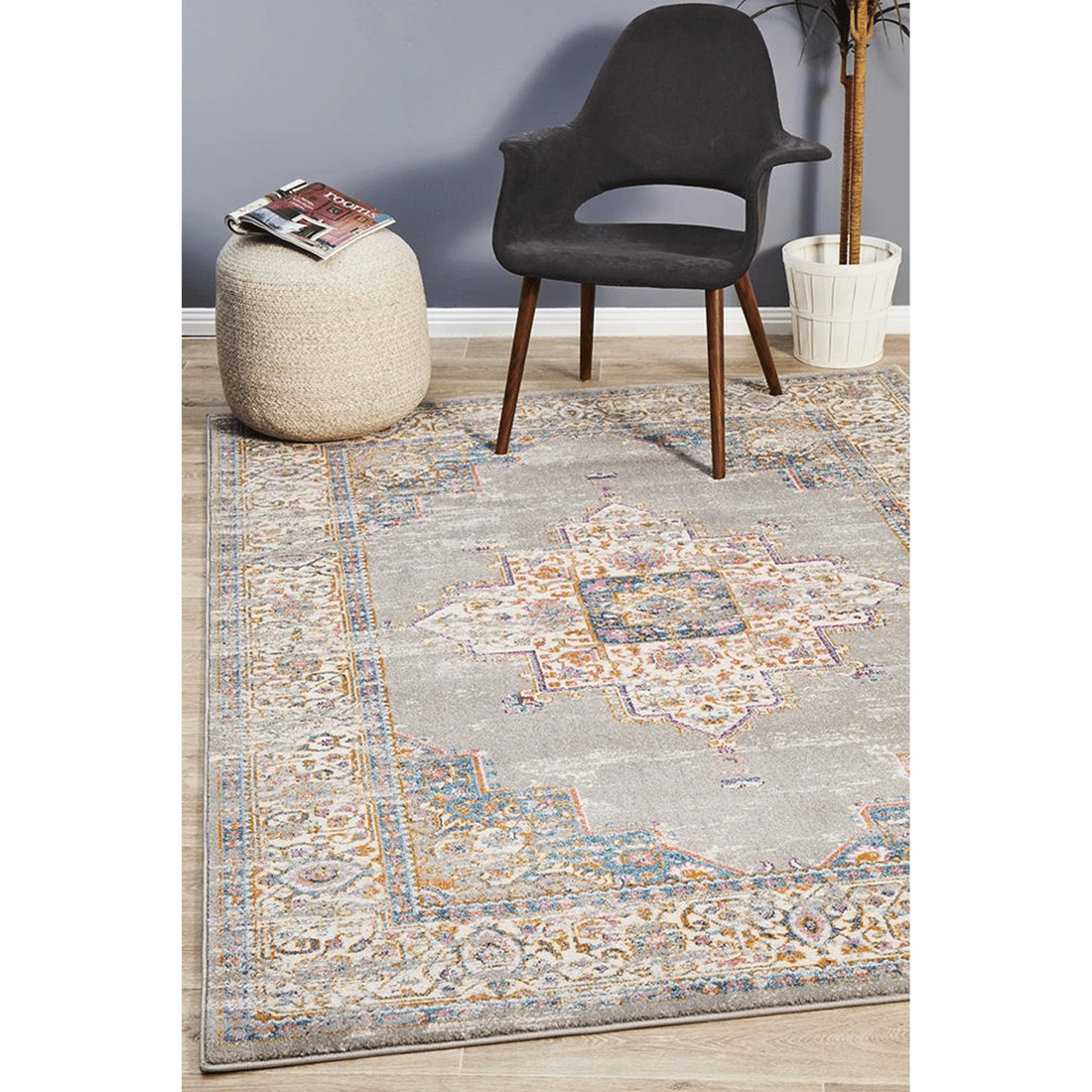 2 Rug Culture Babylon 211 Grey — Polypropylene Power-Loomed Rug (10mm pile) - Grey, 2 of 7