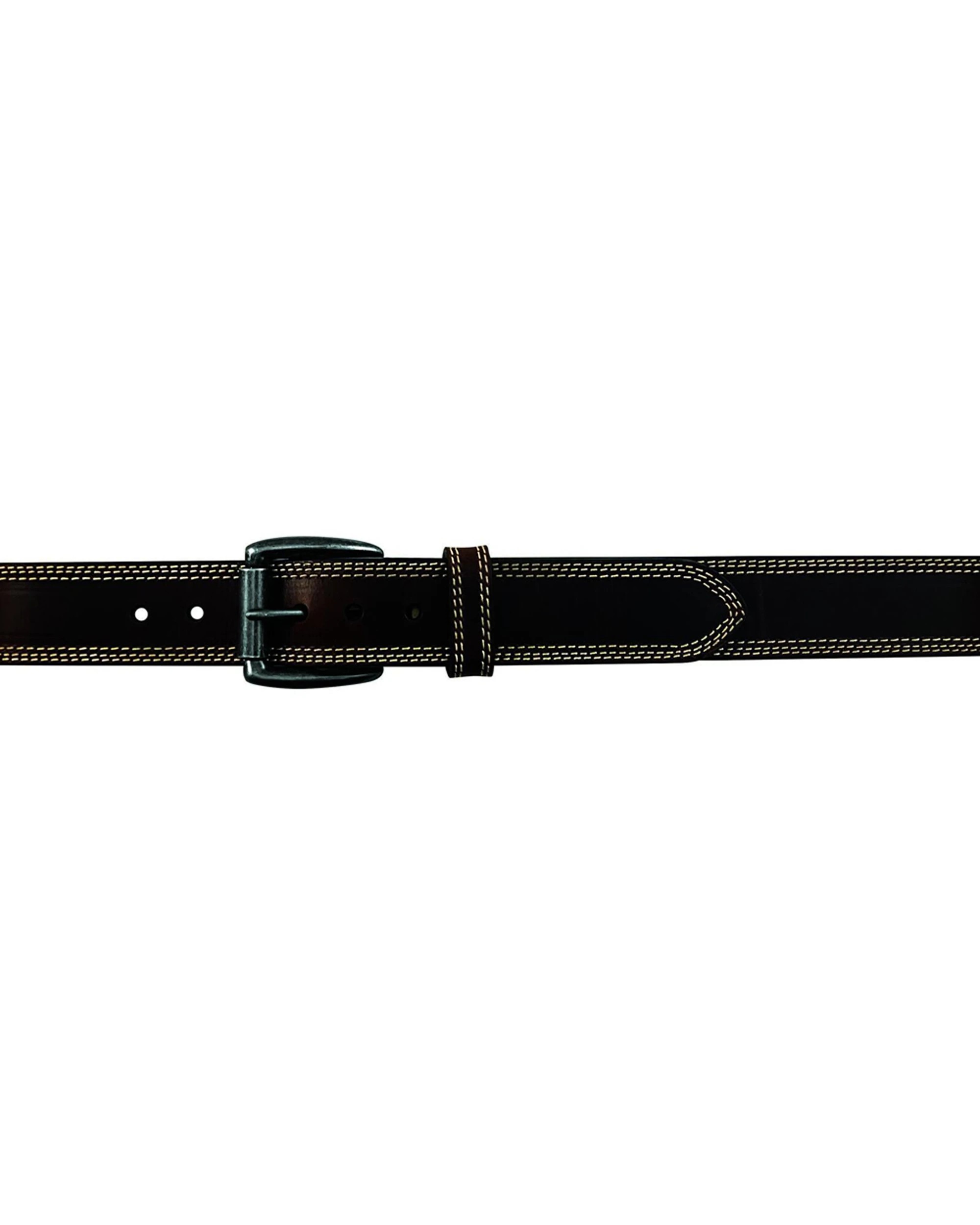 3 John Deere Men's Bridle Leather Belt Size 36 Roller Bar Buckle Dark - Brown, 3 of 3