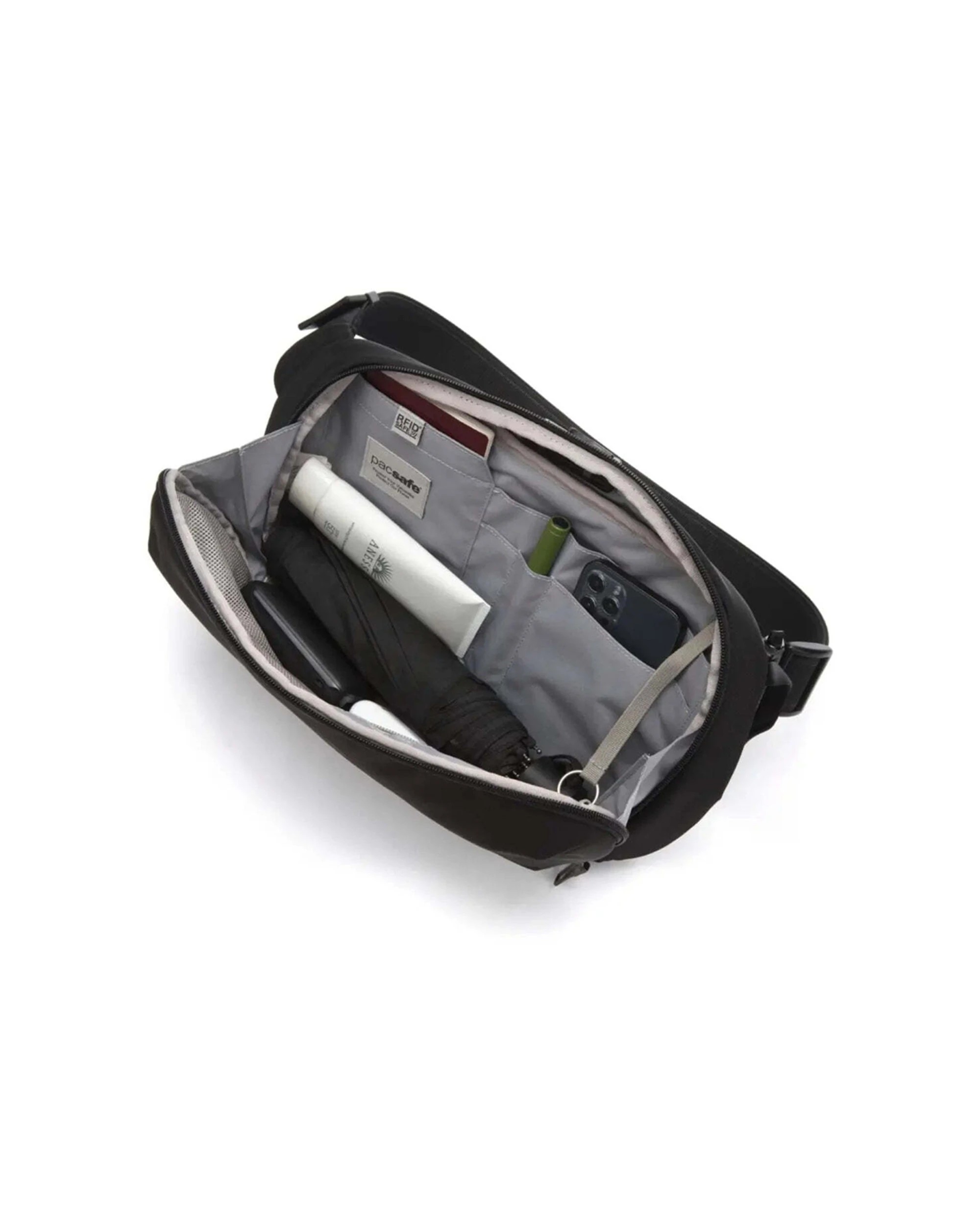 2 Pacsafe Metrosafe X Urban Anti-Theft Sling Pack Durable Travel Bag - Black, 2 of 7