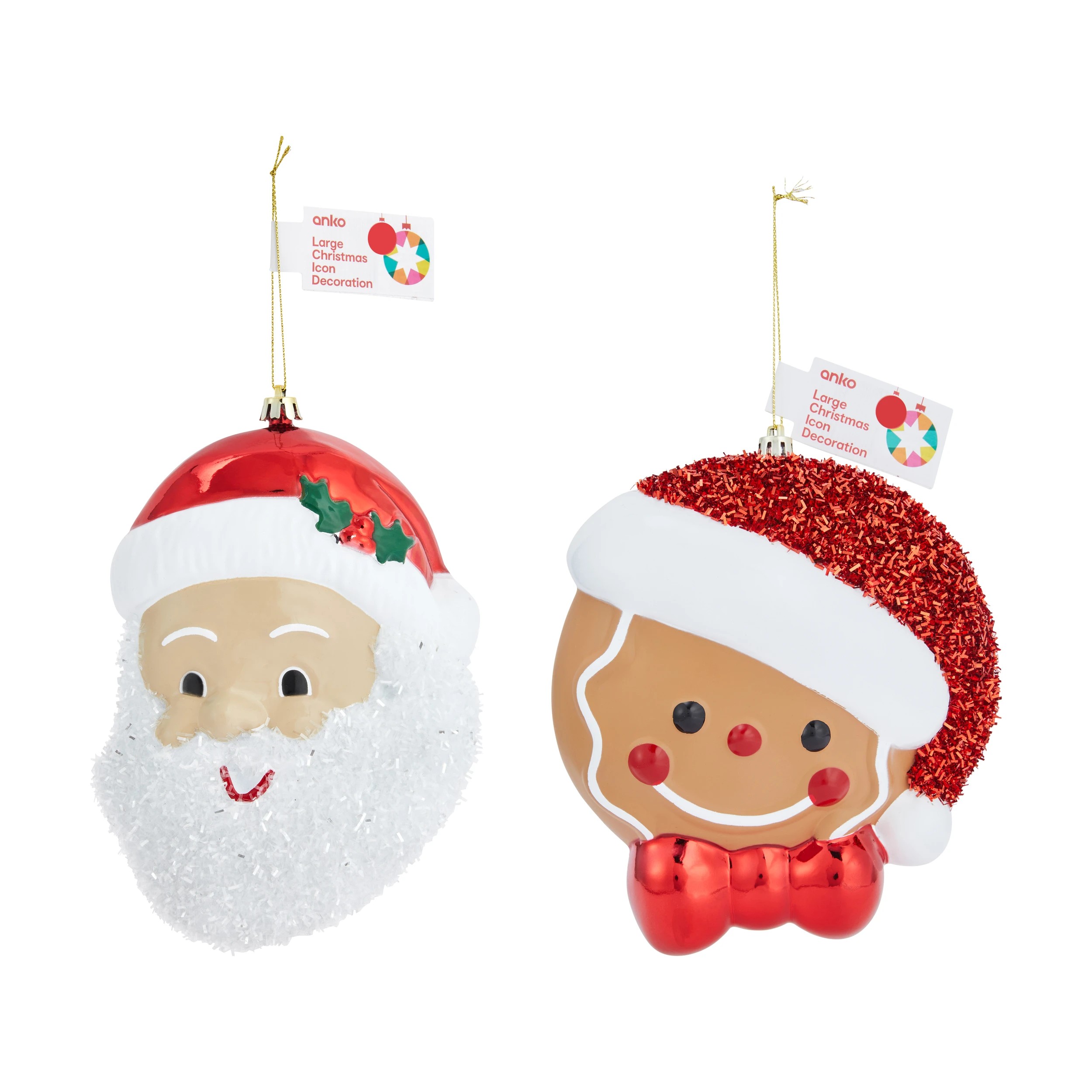 4 Large Christmas Icon Decoration - Assorted, 4 of 4