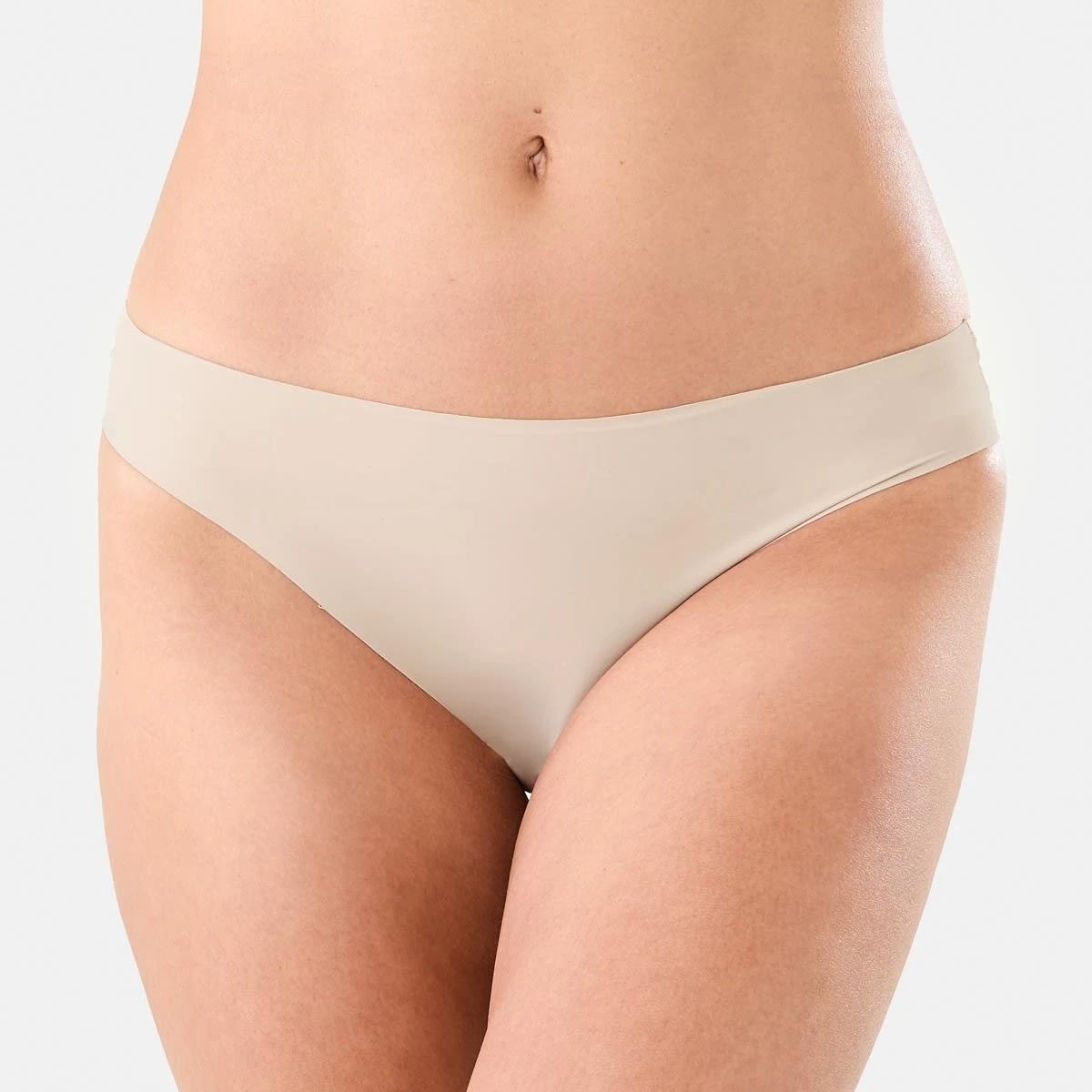 1 3 Pack No Show Bikini Briefs ALMOND, 1 of 6