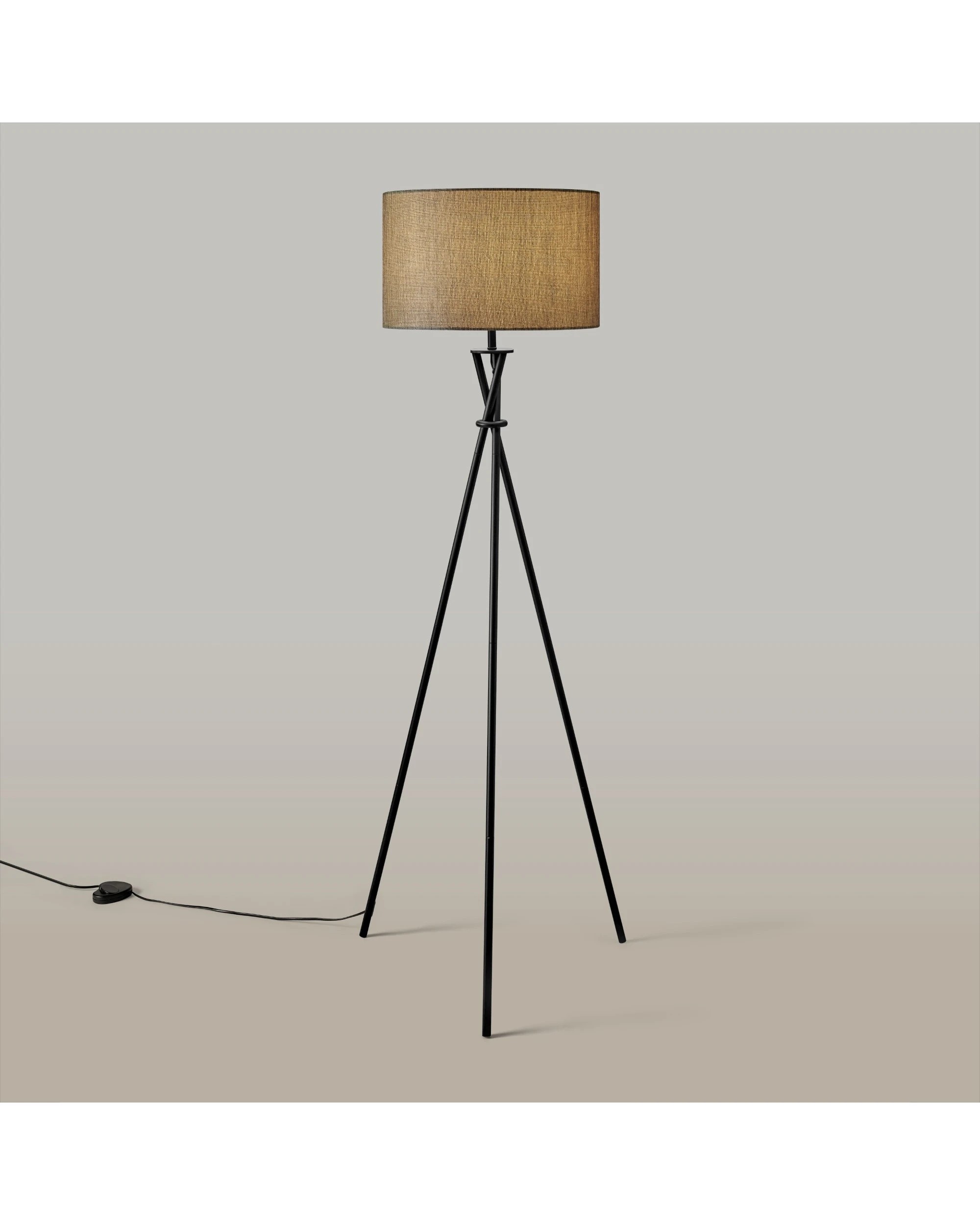 4 Sherwood Lighting Art Deco Tripod Floor Lamp - Grey, 4 of 7